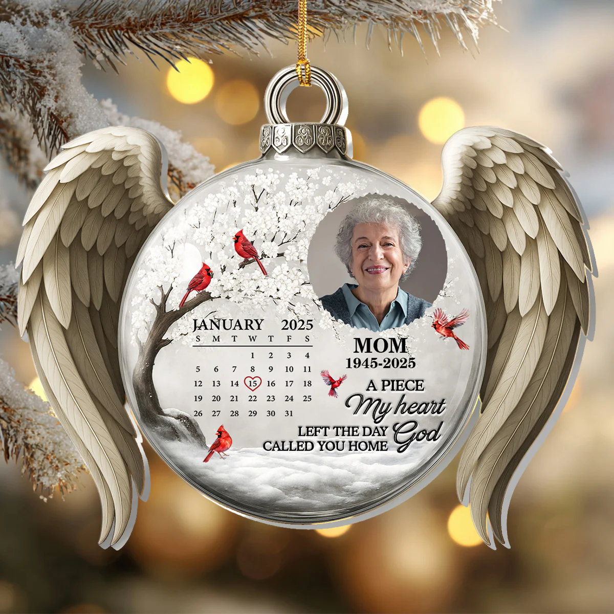 The Moment Your Heart Stopped 2 - Personalized 1-Layer Acrylic Ornament - Image 5