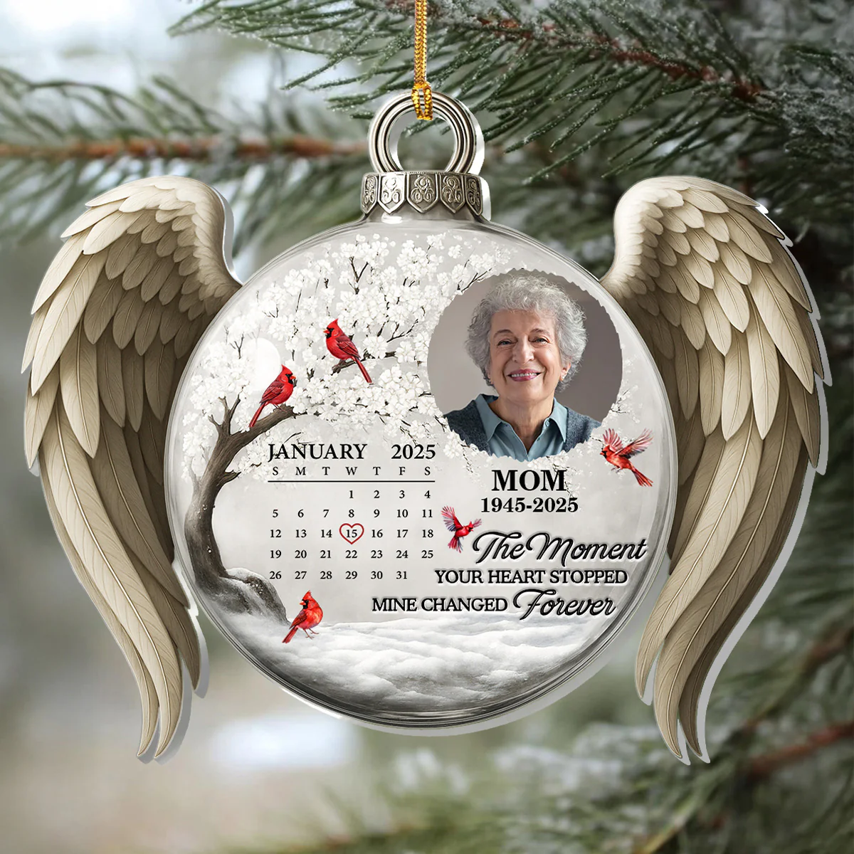 The Moment Your Heart Stopped 2 - Personalized 1-Layer Acrylic Ornament - Image 6