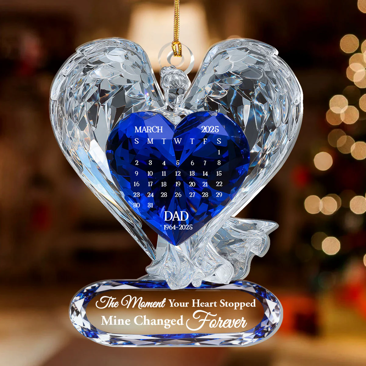 The Moment Your Heart Stopped - Personalized 1-Layer Acrylic Ornament - Image 2