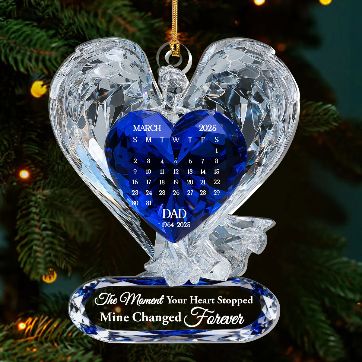 The Moment Your Heart Stopped - Personalized 1-Layer Acrylic Ornament - Image 3