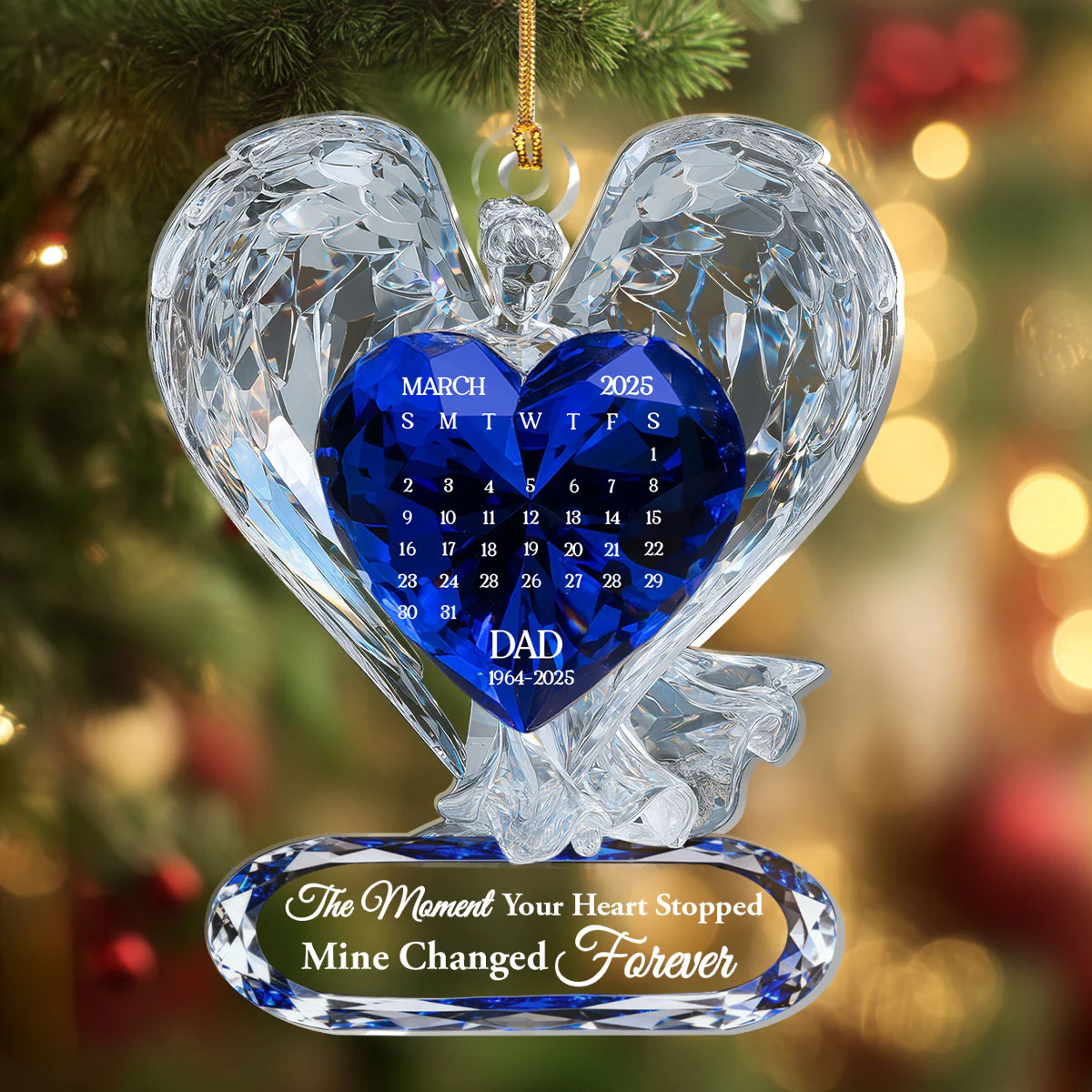 The Moment Your Heart Stopped - Personalized 1-Layer Acrylic Ornament - Image 4