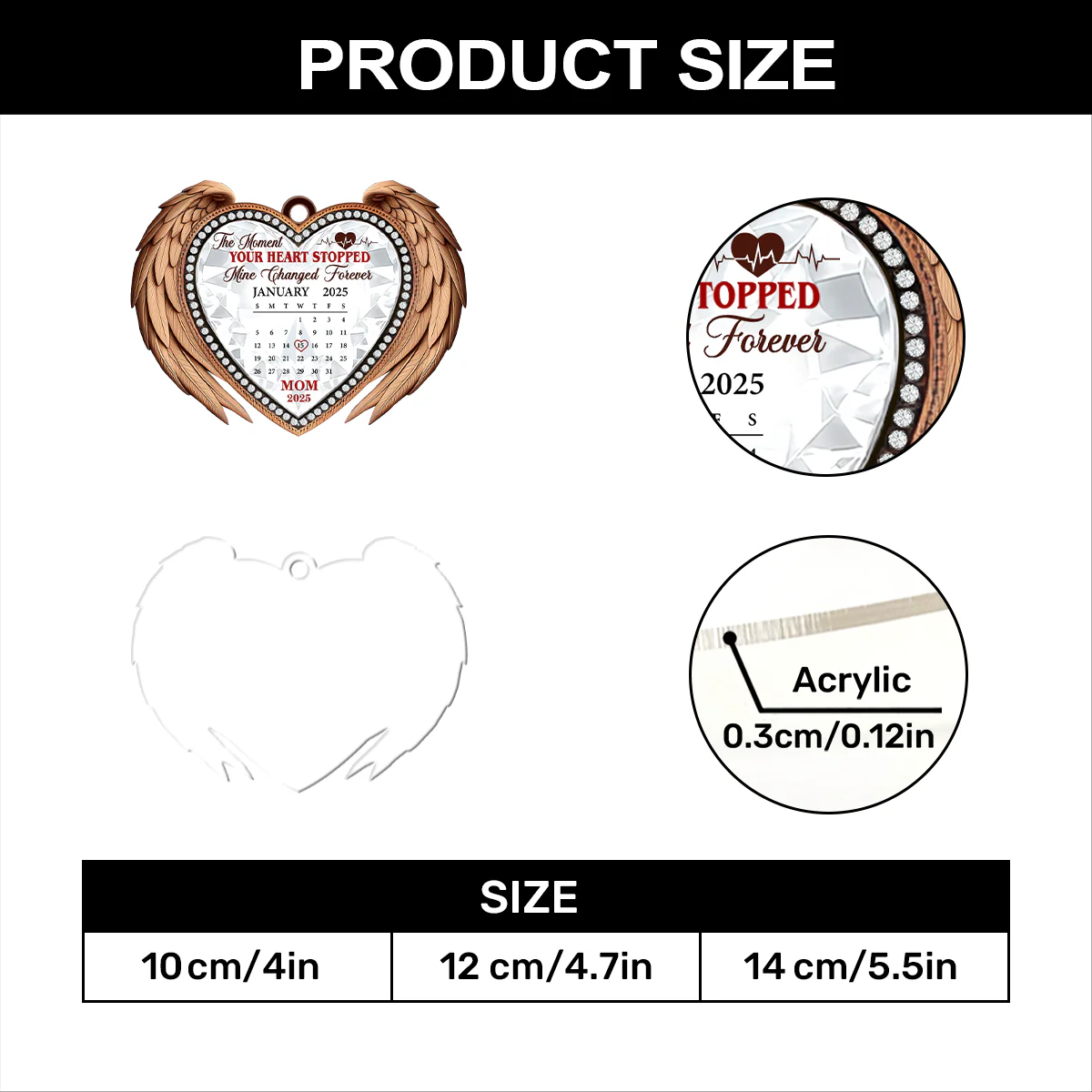 The Moment Your Heart Stopped - Personalized 1-Layer Acrylic Ornament - Image 7