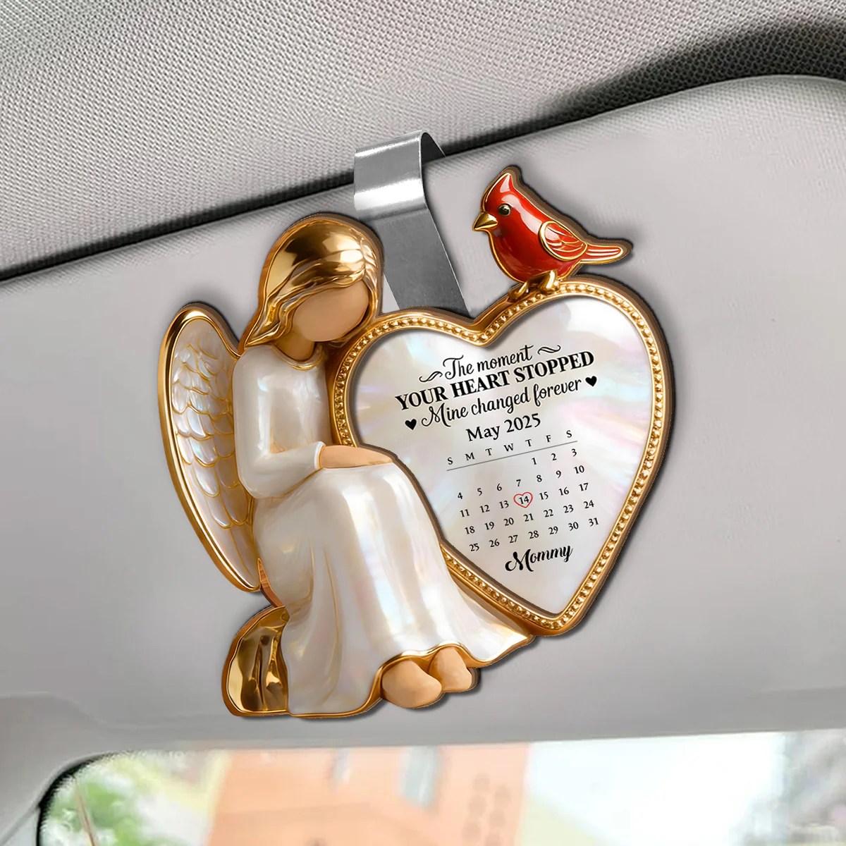 The Moment Your Heart Stopped - Personalized Car Visor Clip - Image 3