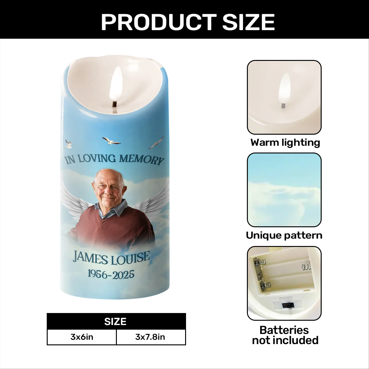 The Moment Your Heart Stopped - Personalized Flameless LED Candle - Image 5