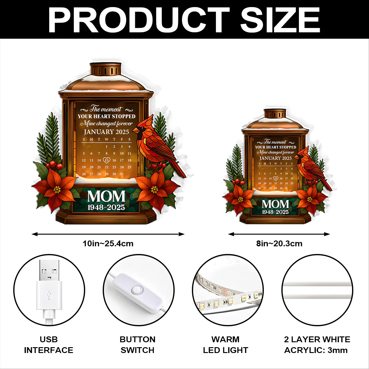 The Moment Your Heart Stopped - Personalized Light Box - Image 6