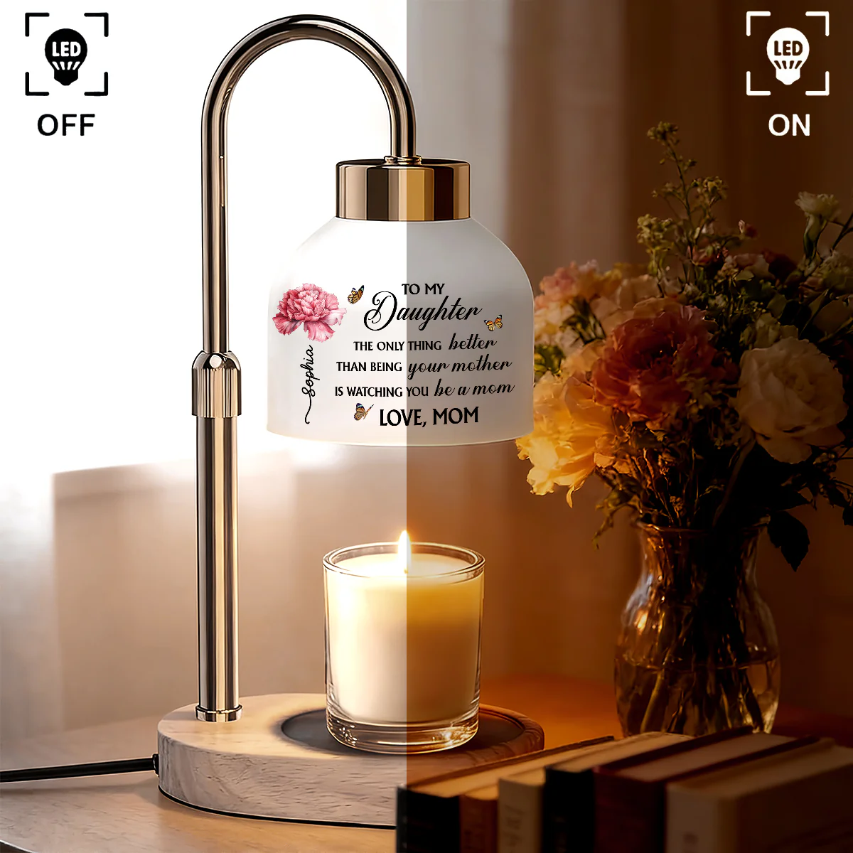 The Only Thing Better Than Being Your Mother Birth Month Flower - Personalized Candle Warmer Lamp - Image 3