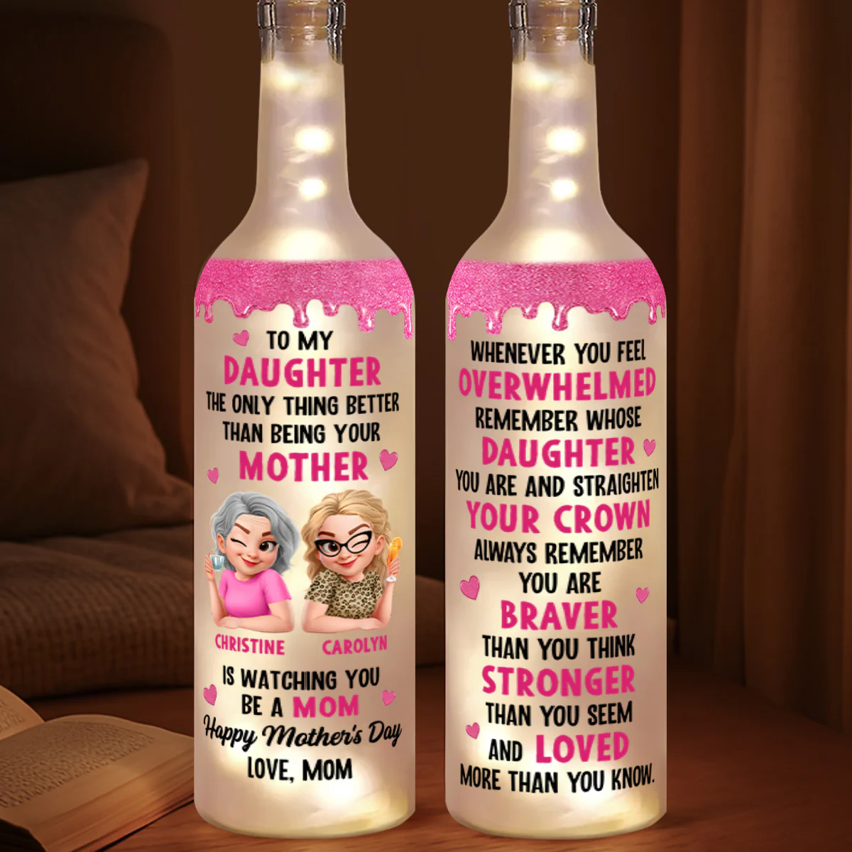 The Only Thing Better Than Being Your Mother - Personalized Bottle Lamp - Image 4