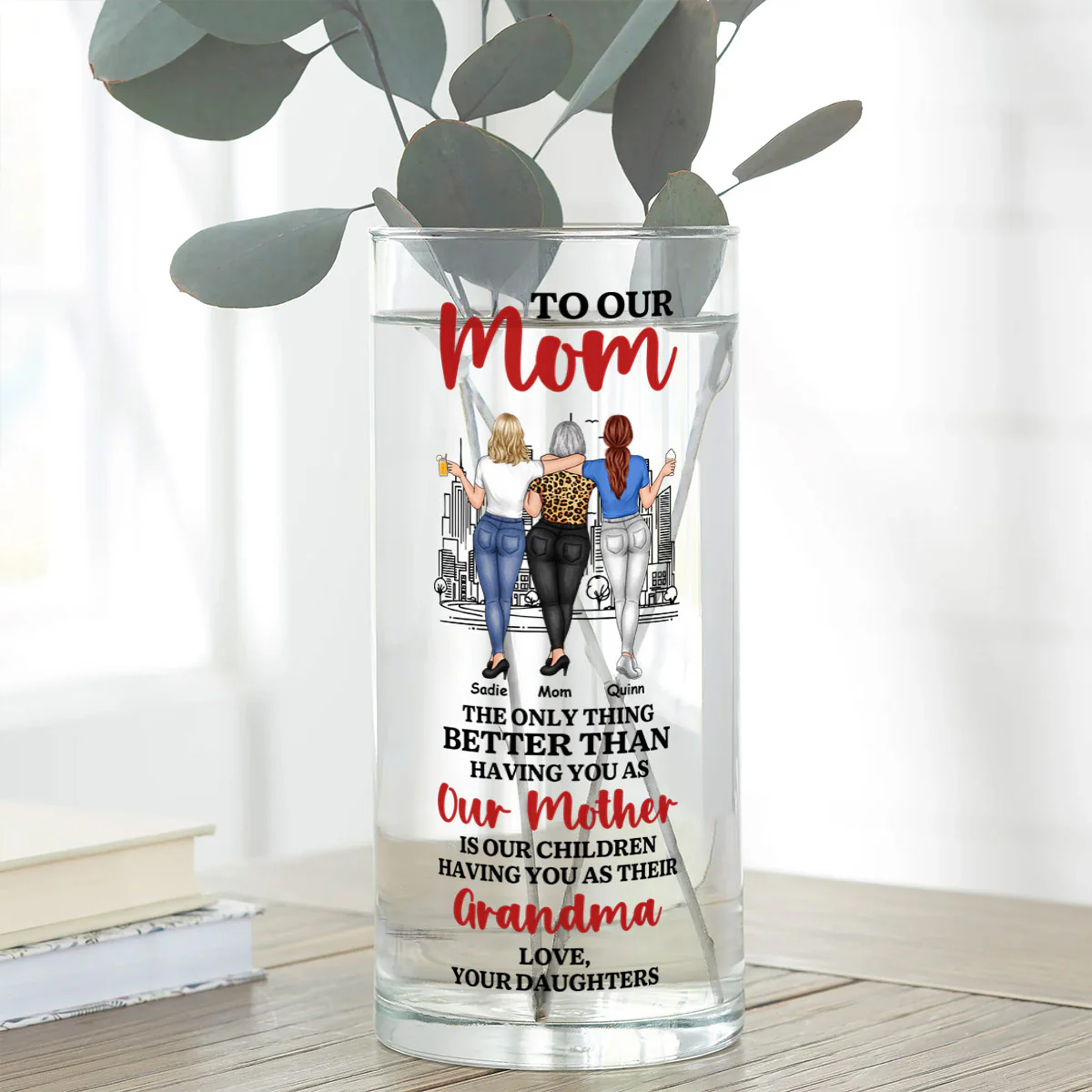 The Only Thing Better Than Having You As Our Mother - Personalized Glass Vase - Image 5