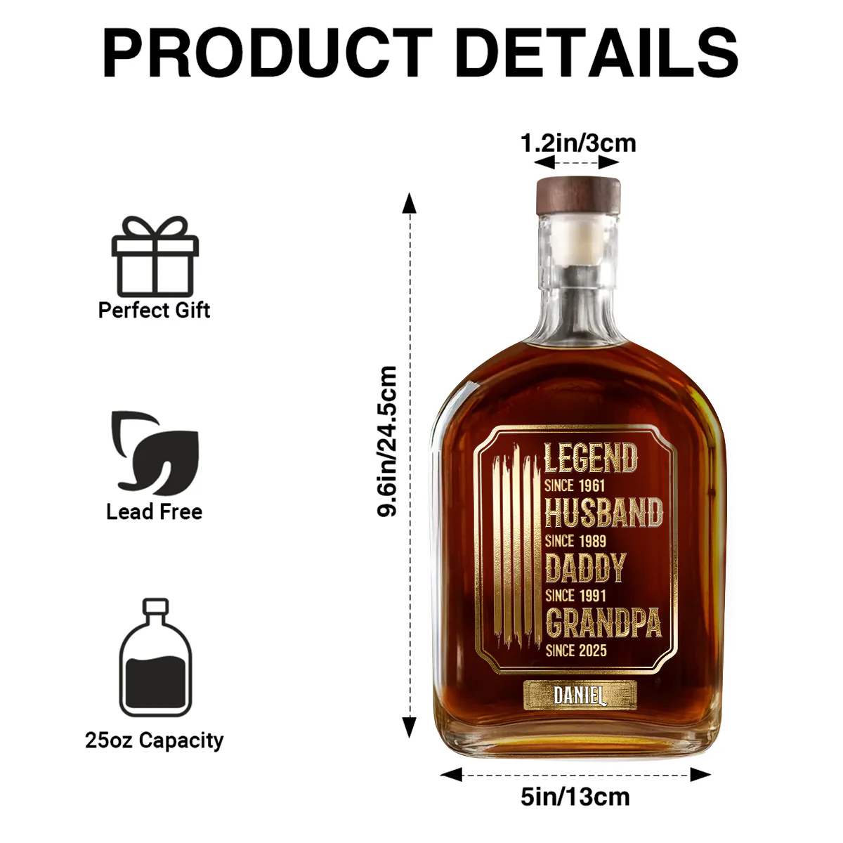 The Original Legend - Personalized Whiskey Bottle - Image 6