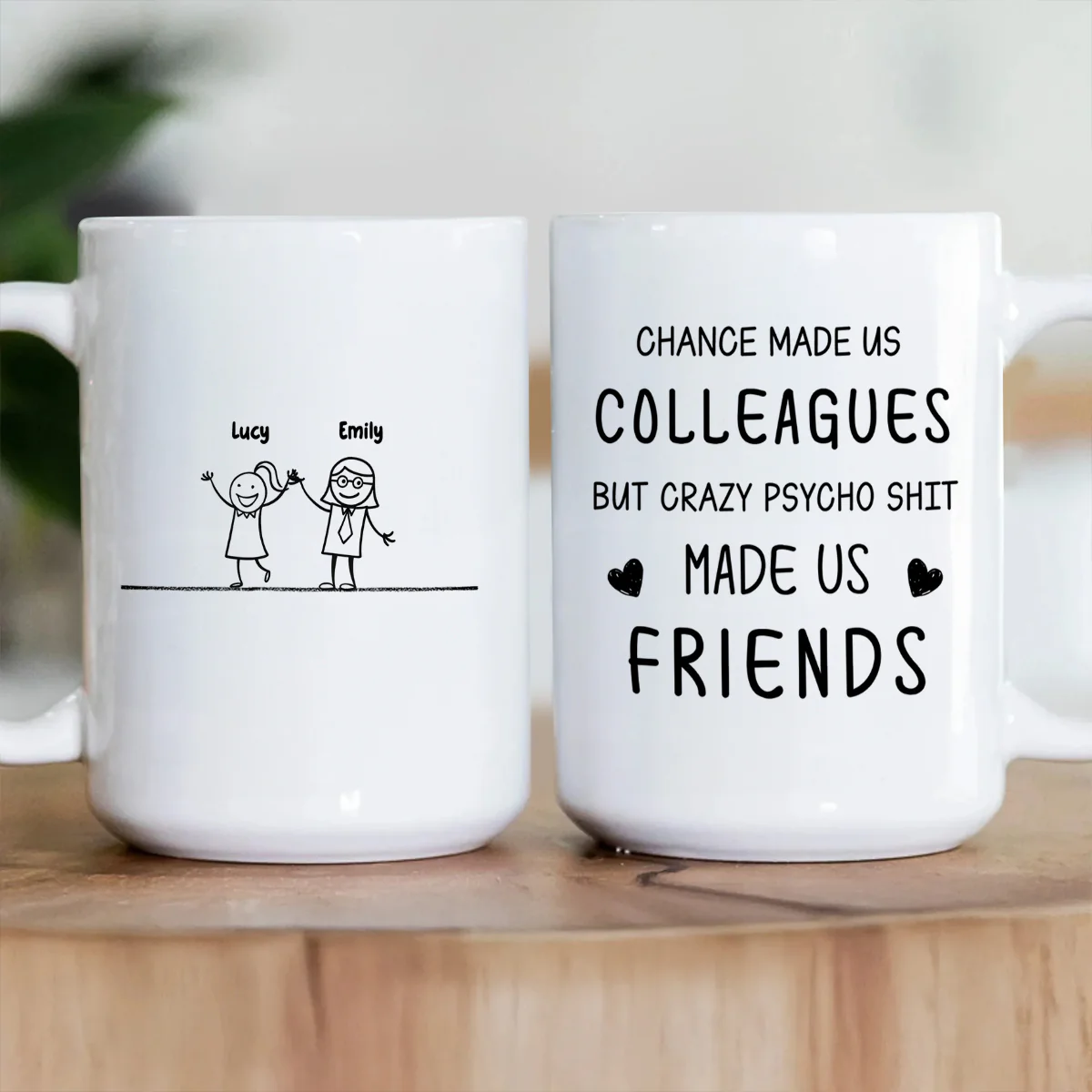 The Reason Made Us Friends - Personalized Ceramic Coffee Mug - Image 2