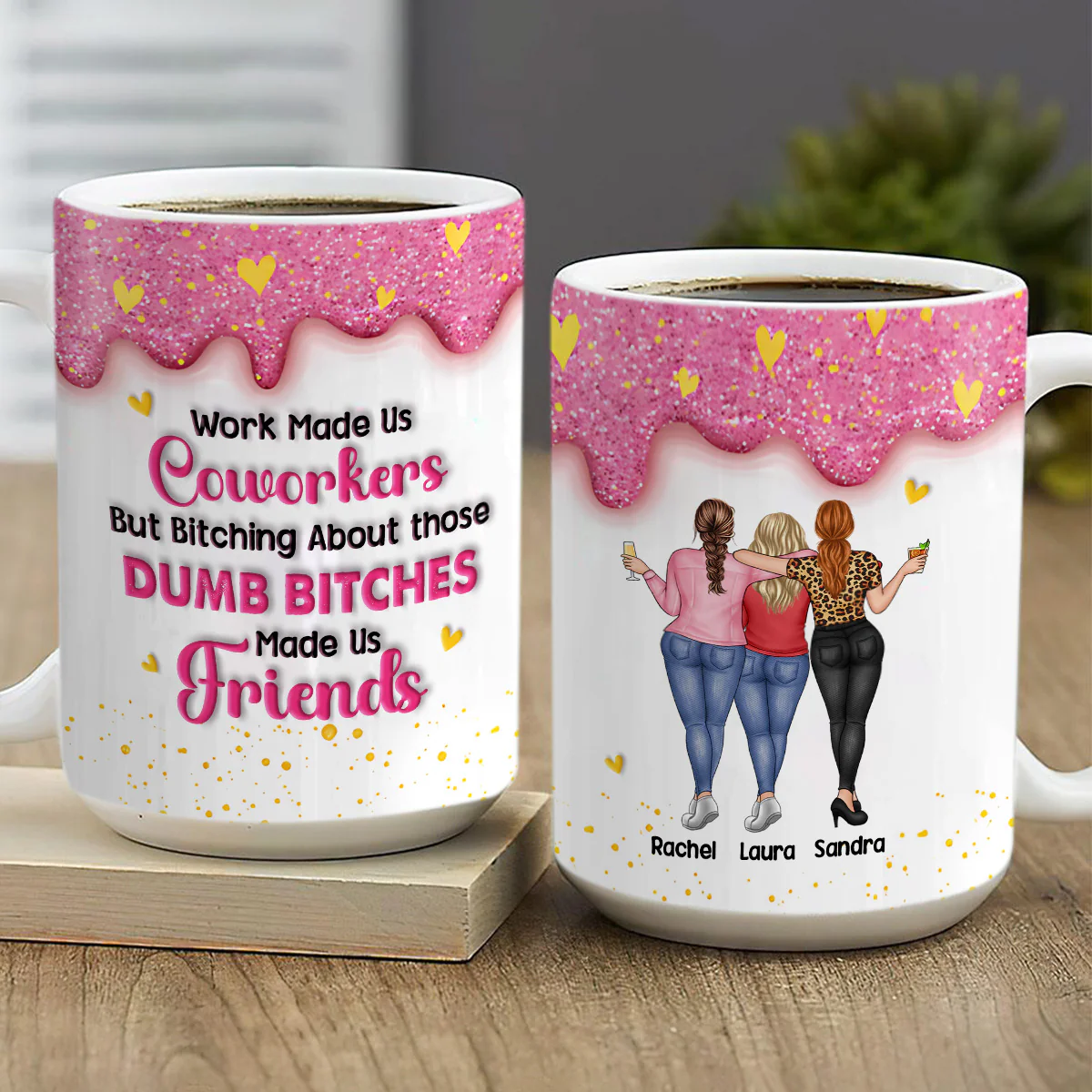 The Reason Made Us Friends - Personalized Ceramic Coffee Mug - Image 3