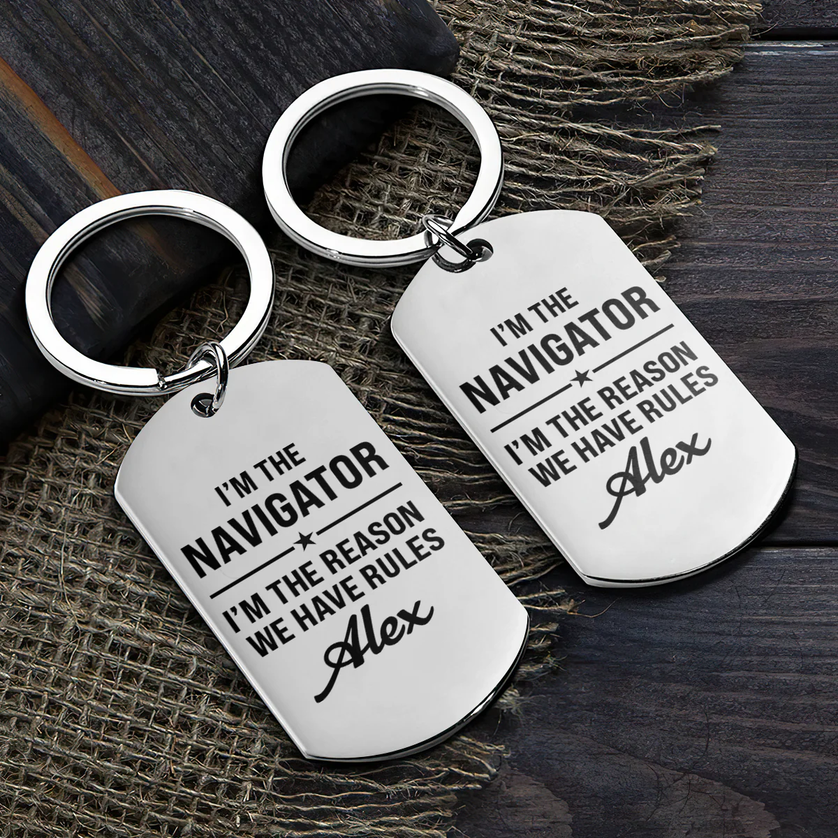 The Riding Rules - Personalized Stainless Steel Keychain - Image 3