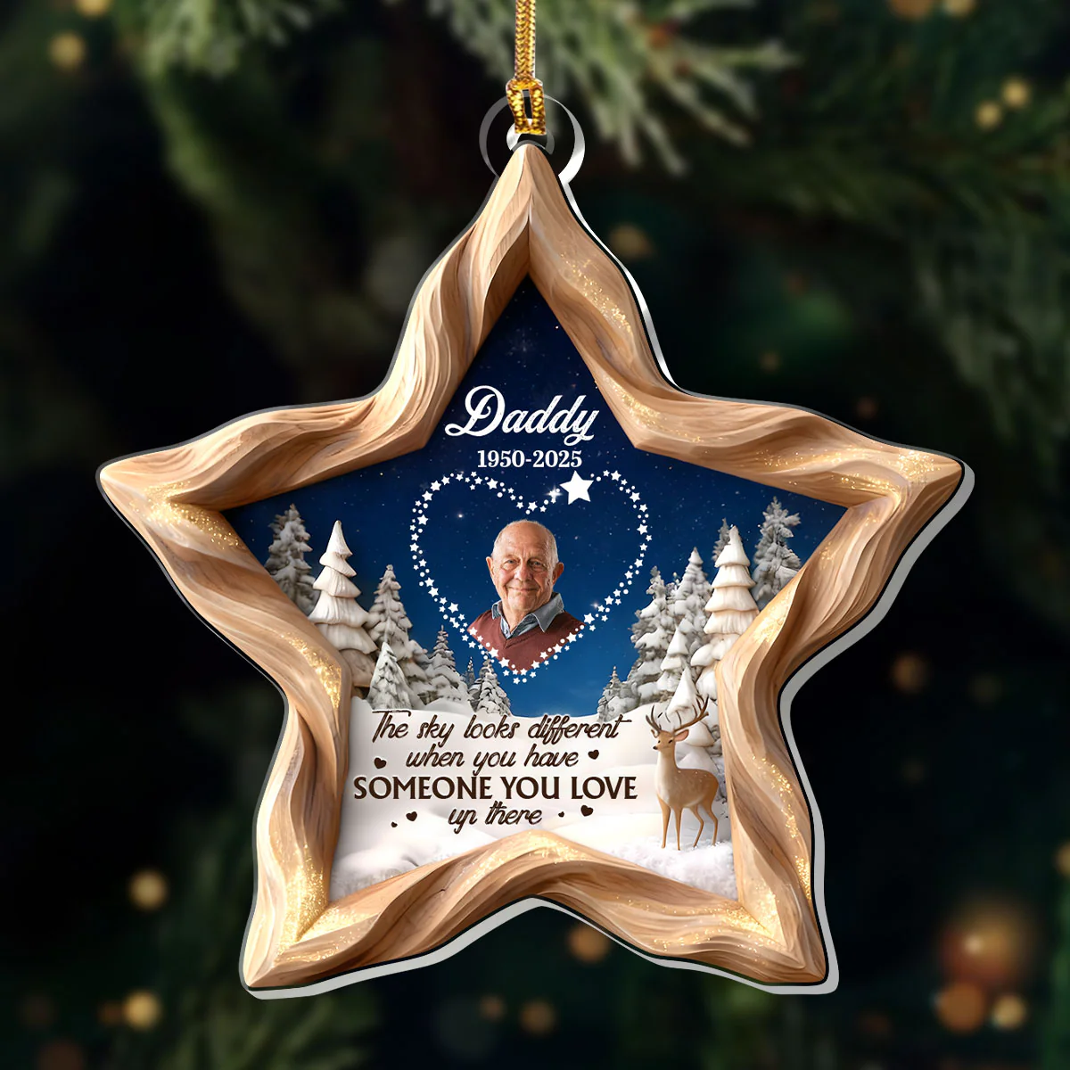 The Sky Looks Different When You Have Someone You Love Up There - Personalized 1-Layer Acrylic Ornament