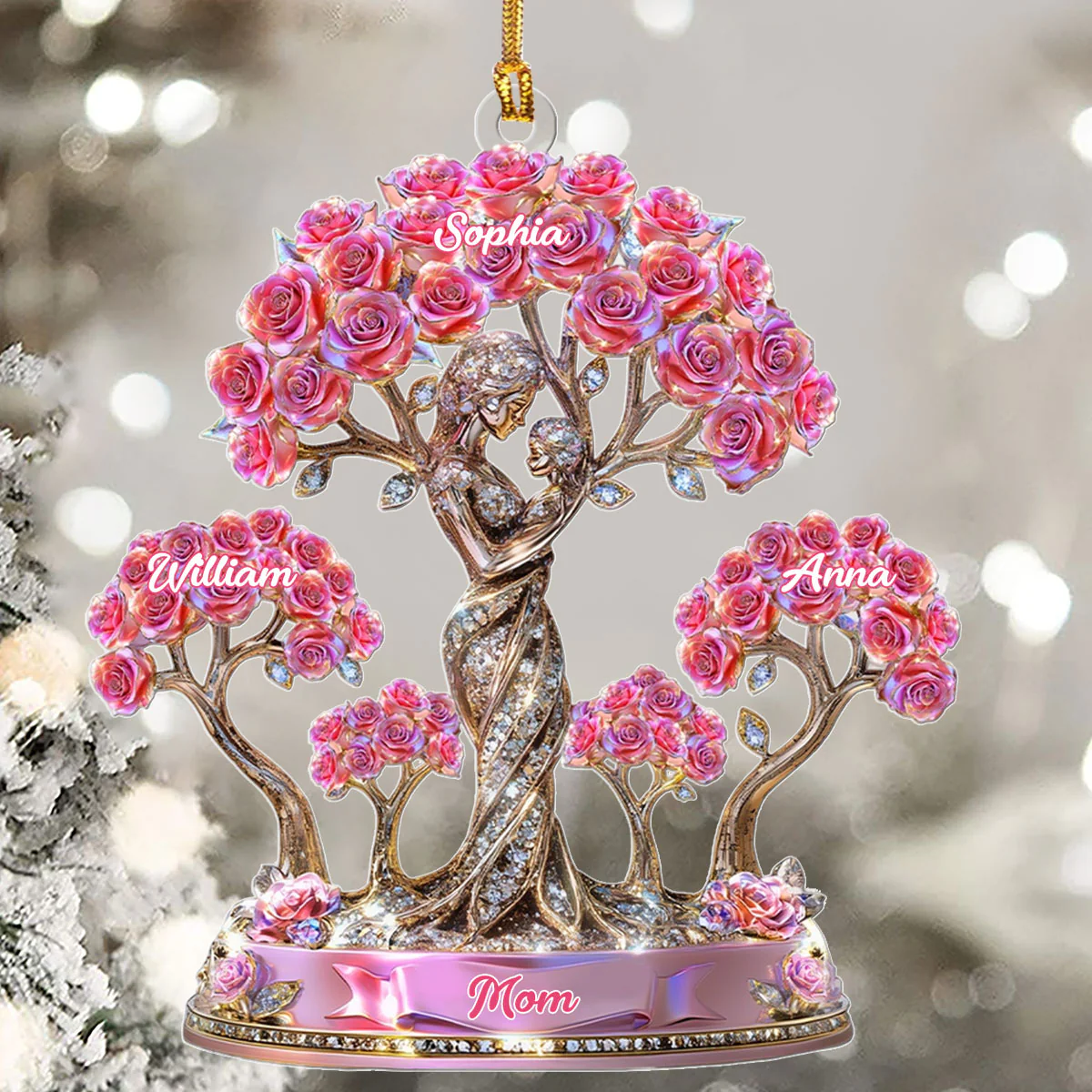 The Tree Of Love - Personalized 1-Layer Acrylic Ornament - Image 5