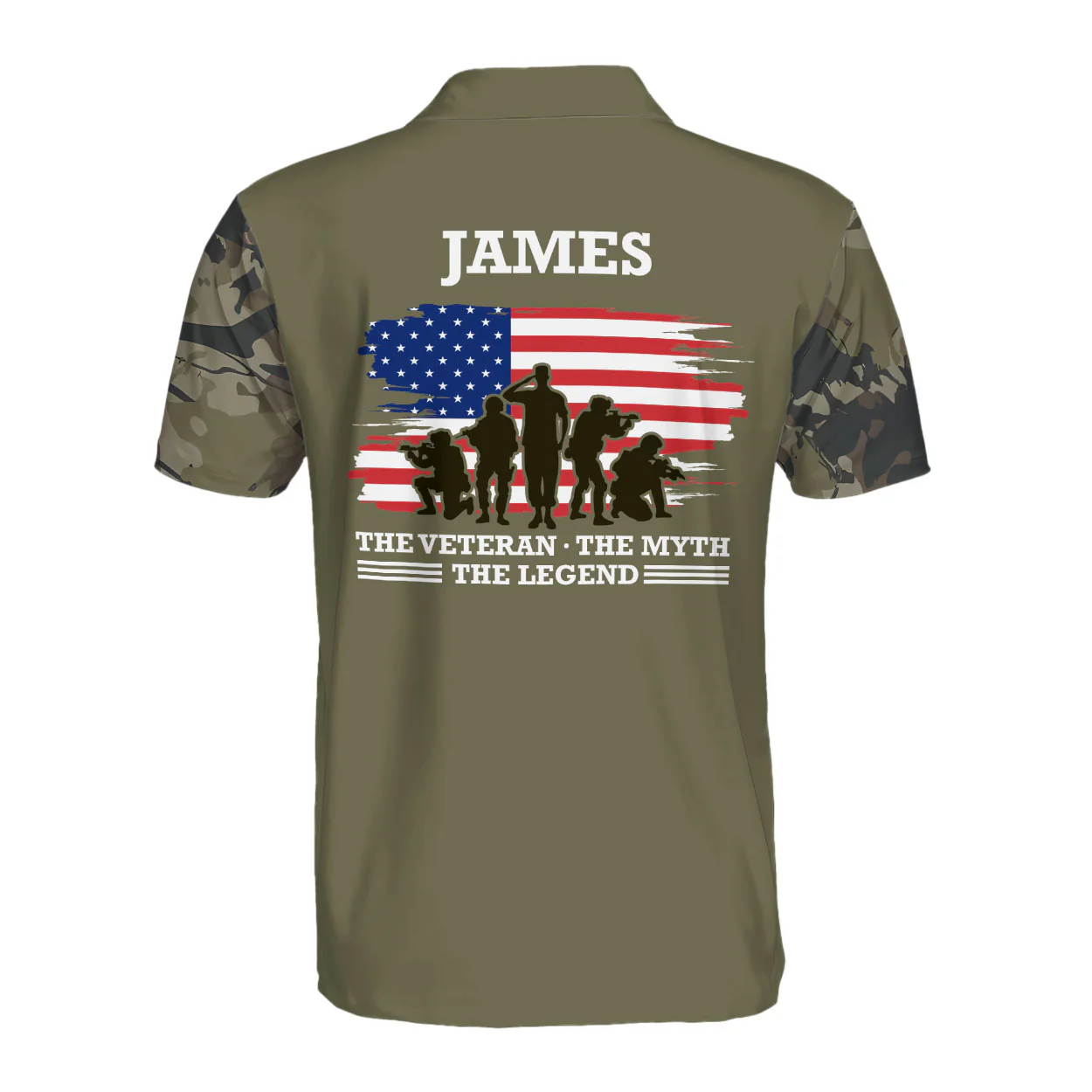 The Veteran The Myth The Legend - Personalized Polo Shirt - Image 5