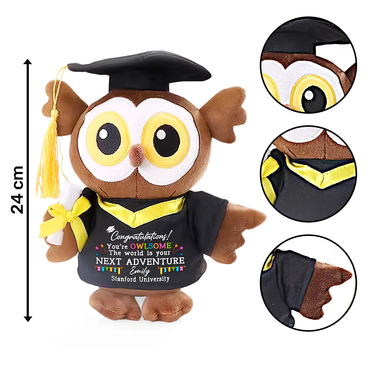 The world Is Your Next Adventure - Personalized Graduation Owl - Image 6