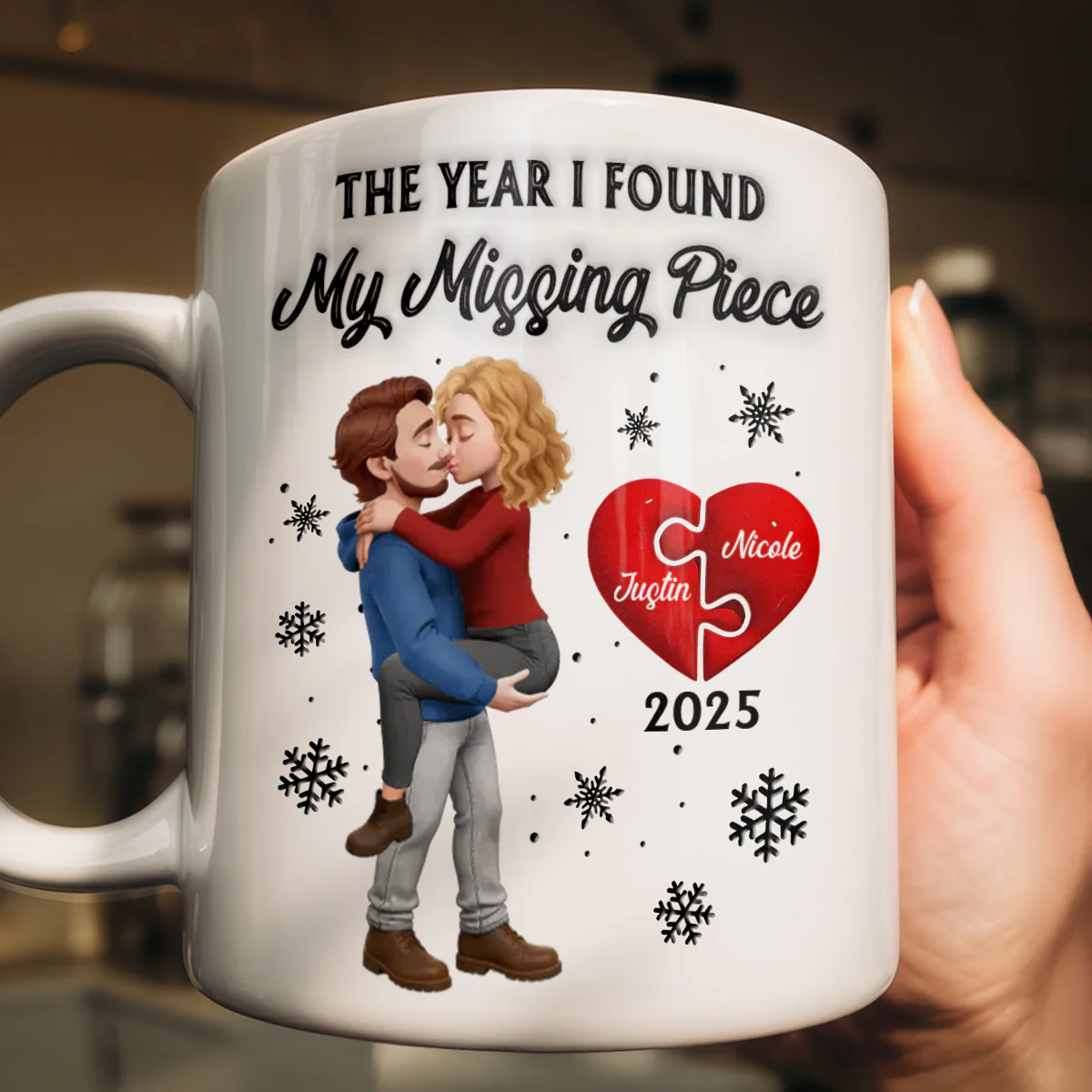 The Year I Found My Missing Piece - Personalized Ceramic Coffee Mug