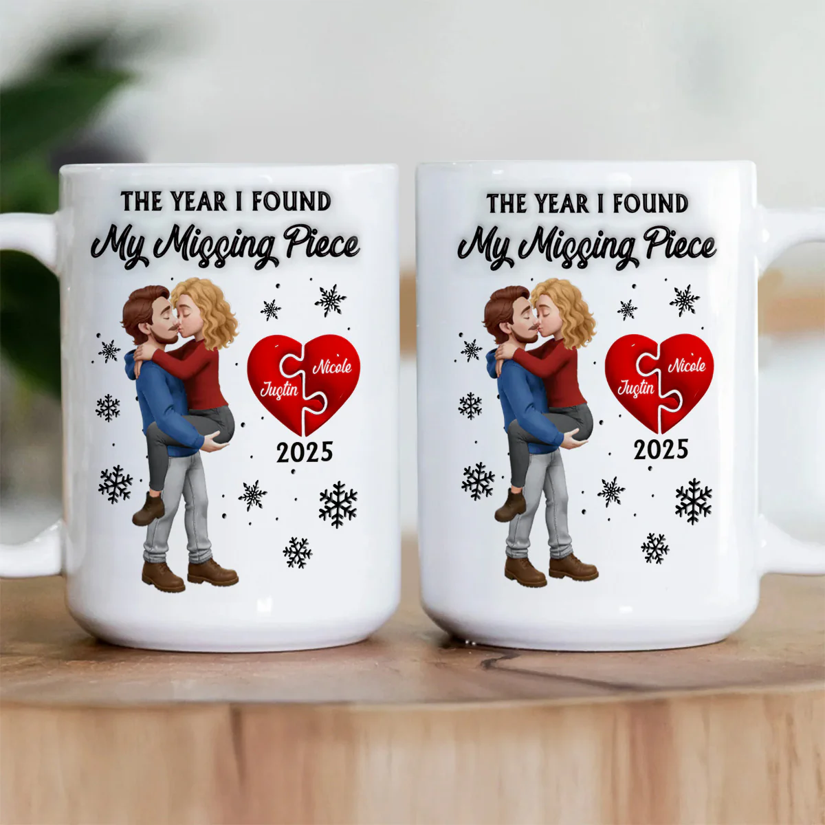The Year I Found My Missing Piece - Personalized Ceramic Coffee Mug - Image 4