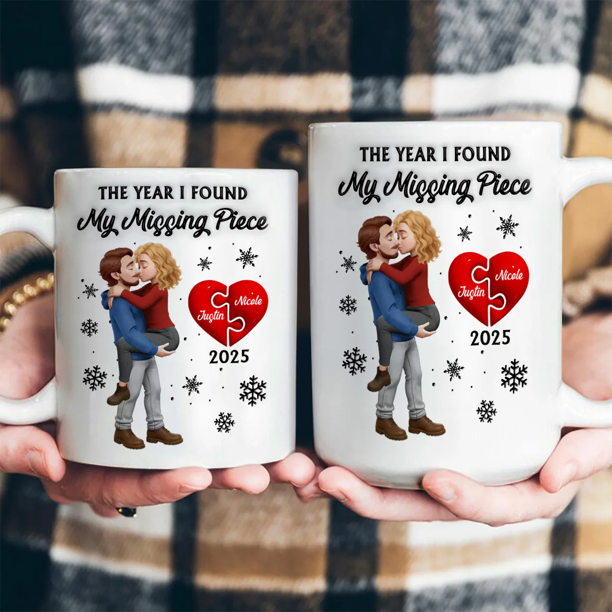 The Year I Found My Missing Piece - Personalized Ceramic Coffee Mug - Image 5