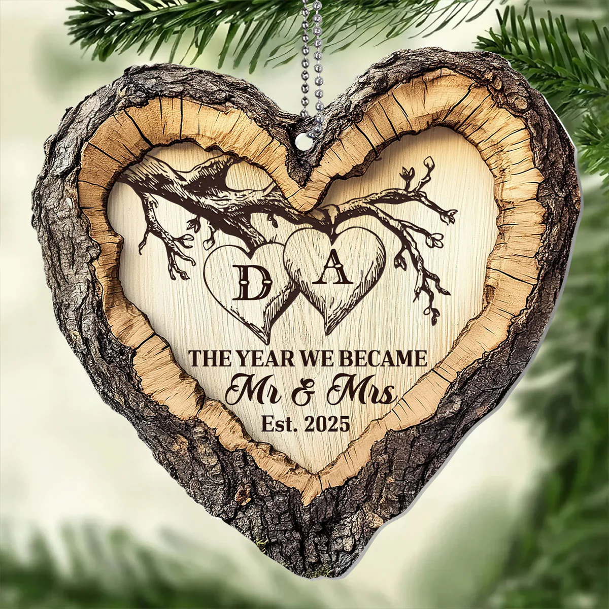 The Year We Became Mr & Mrs - Personalized 1-Layer Acrylic Ornament