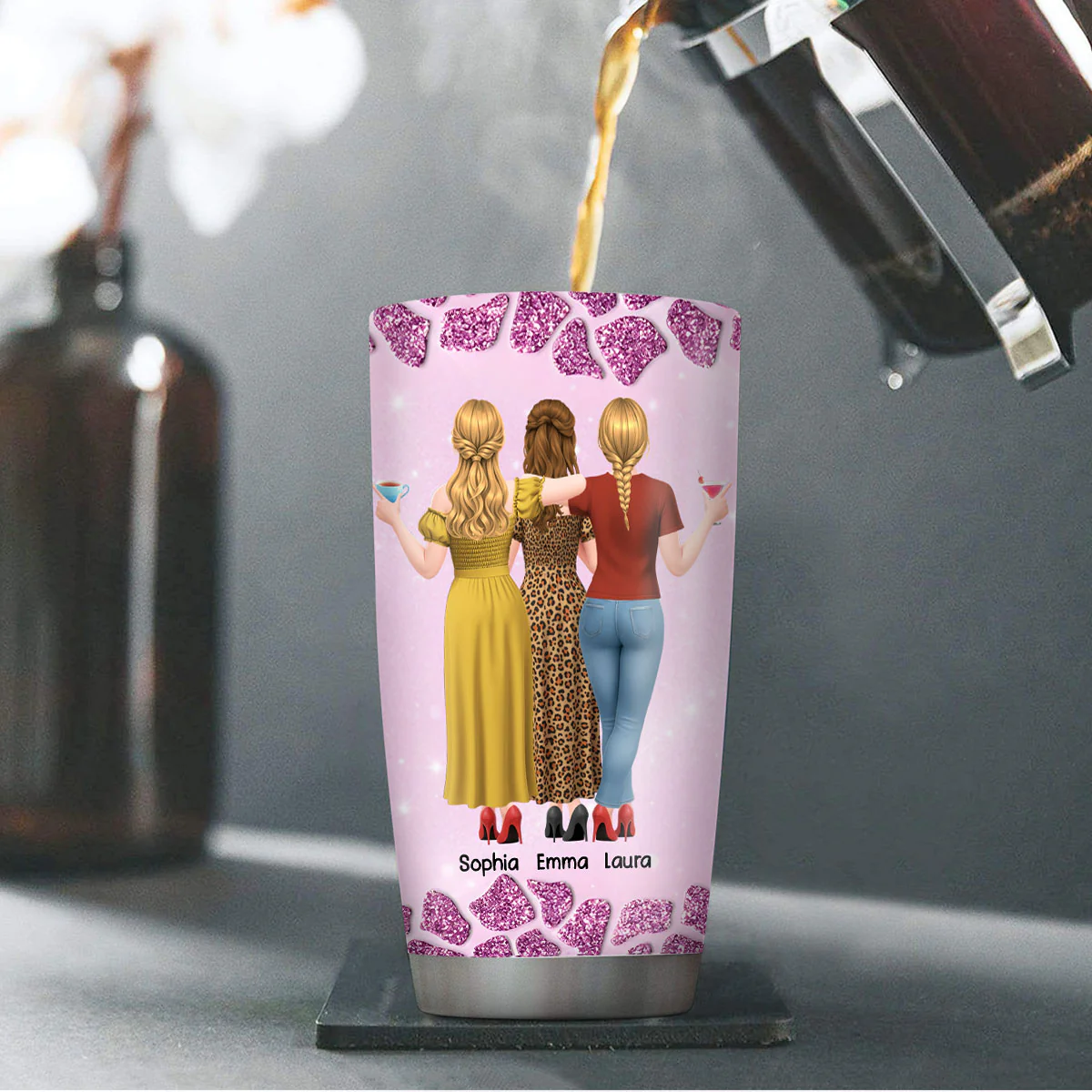 Therapy I Need Is You - Personalized Stainless Steel Tumbler - Image 4