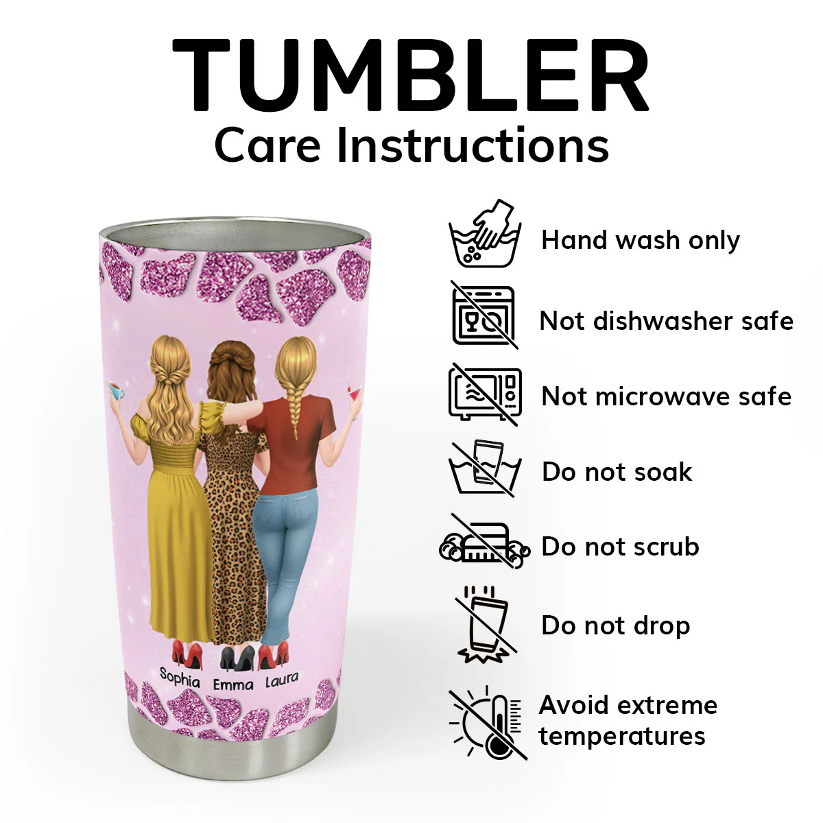 Therapy I Need Is You - Personalized Stainless Steel Tumbler - Image 5
