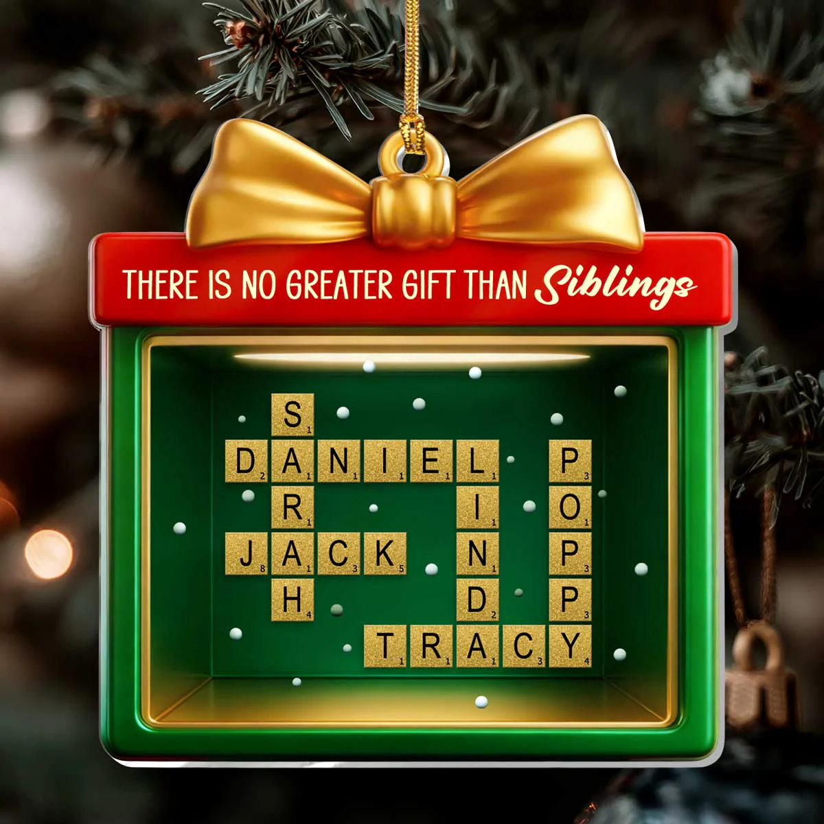 There Is No Greater Gift Than Friendship Family - Personalized 1-Layer Acrylic Ornament - Image 6