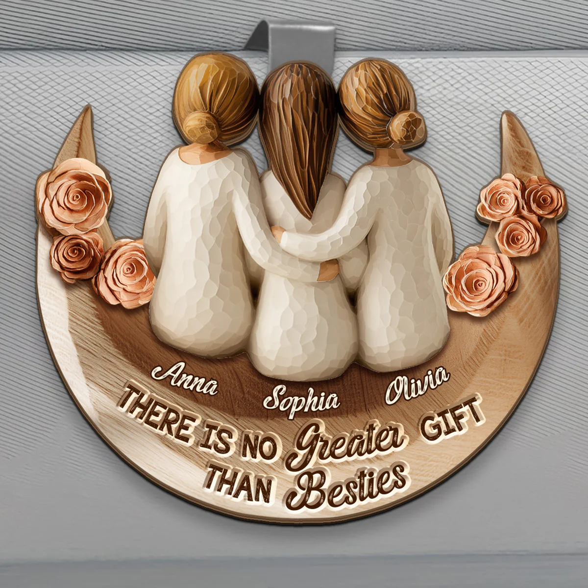 There Is No Greater Gift Than Sisters - Personalized Car Visor Clip