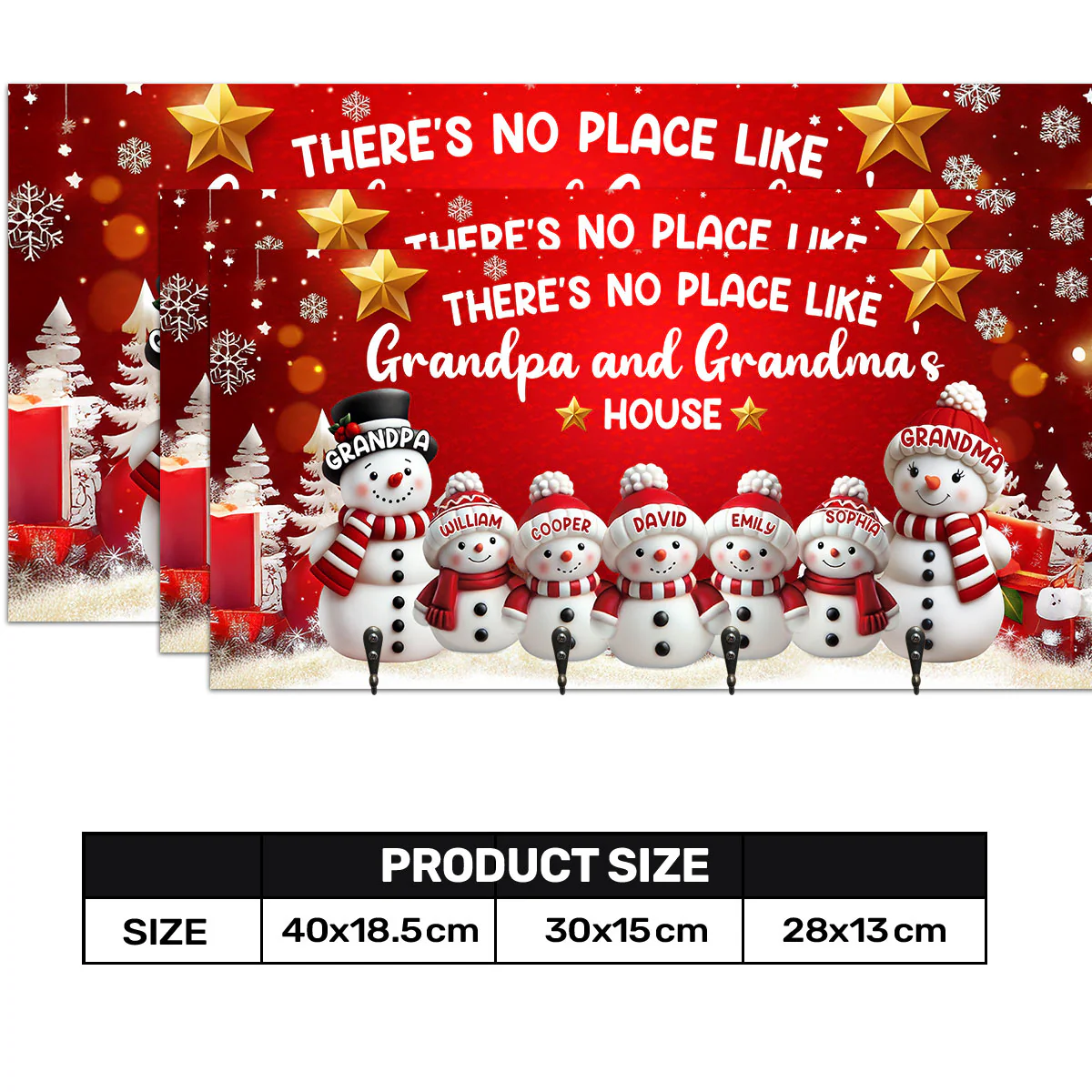 There's No Place Like Grandpa and Grandma's House - Personalized Key Holder - Image 7