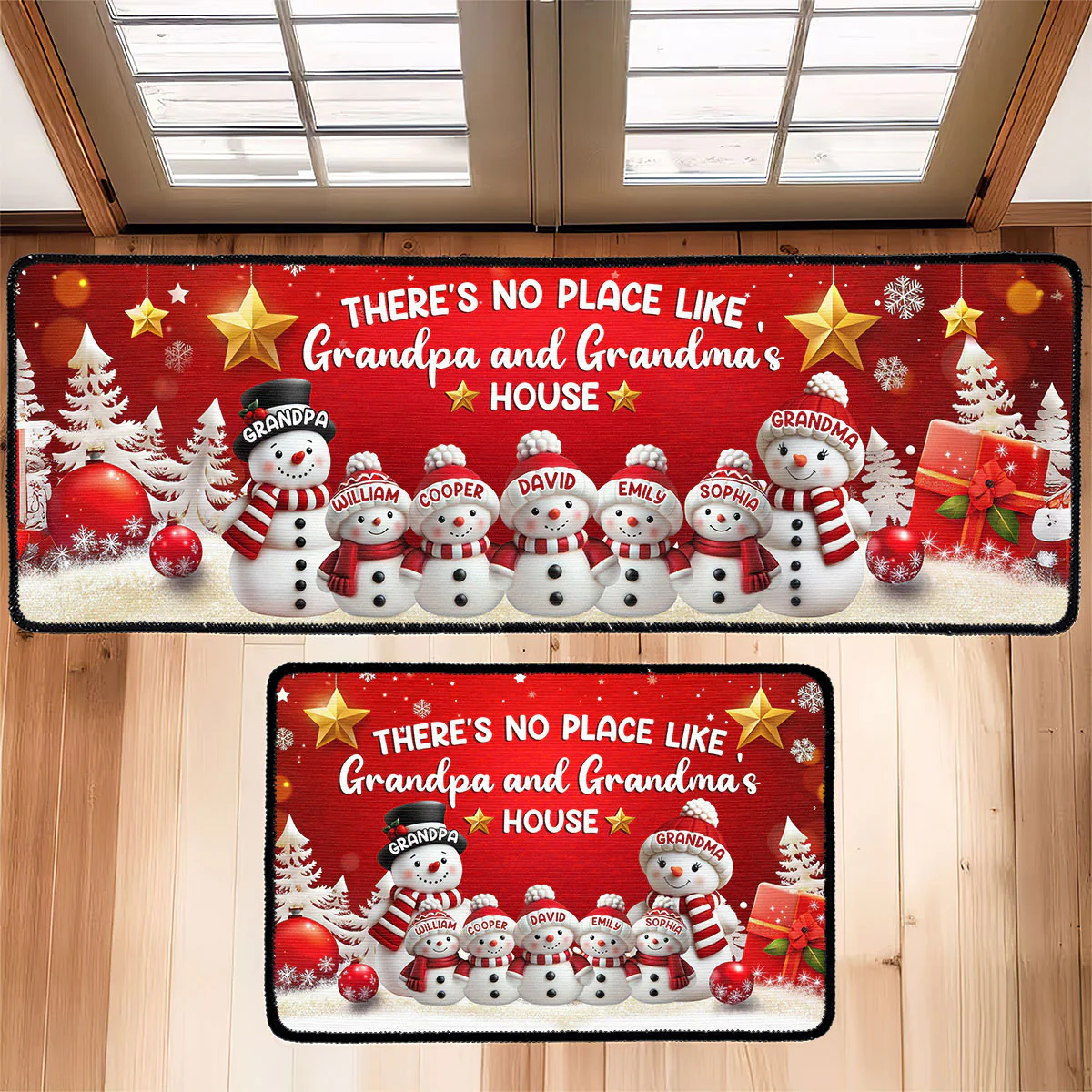 There's No Place Like Grandpa and Grandma's House - Personalized Runner Rug - Image 4