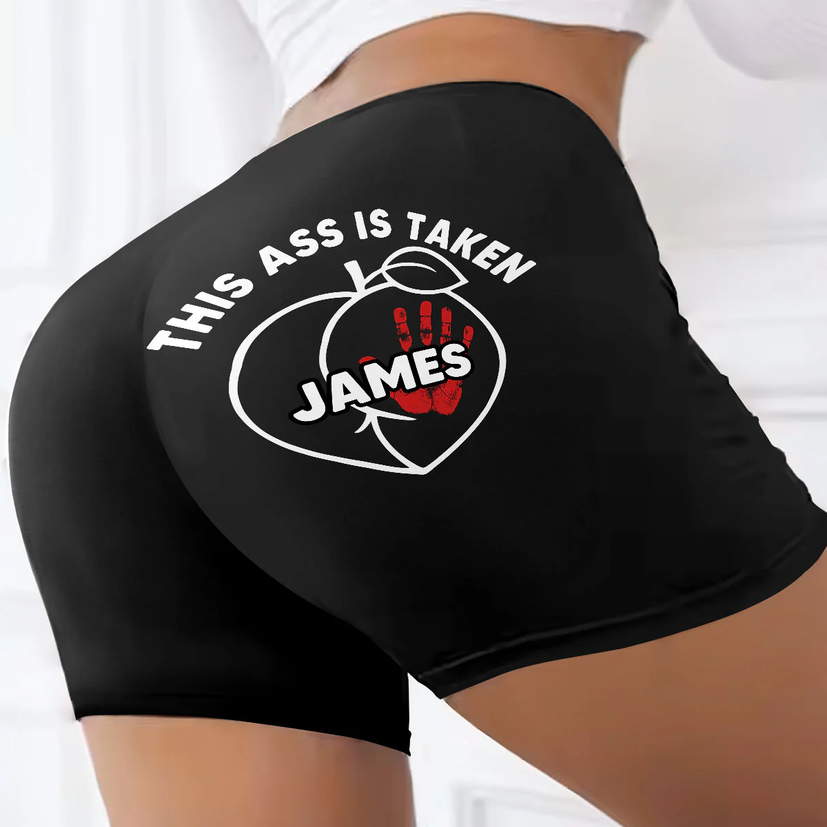 This Ass Is Taken - Personalized Short Leggings - Image 2
