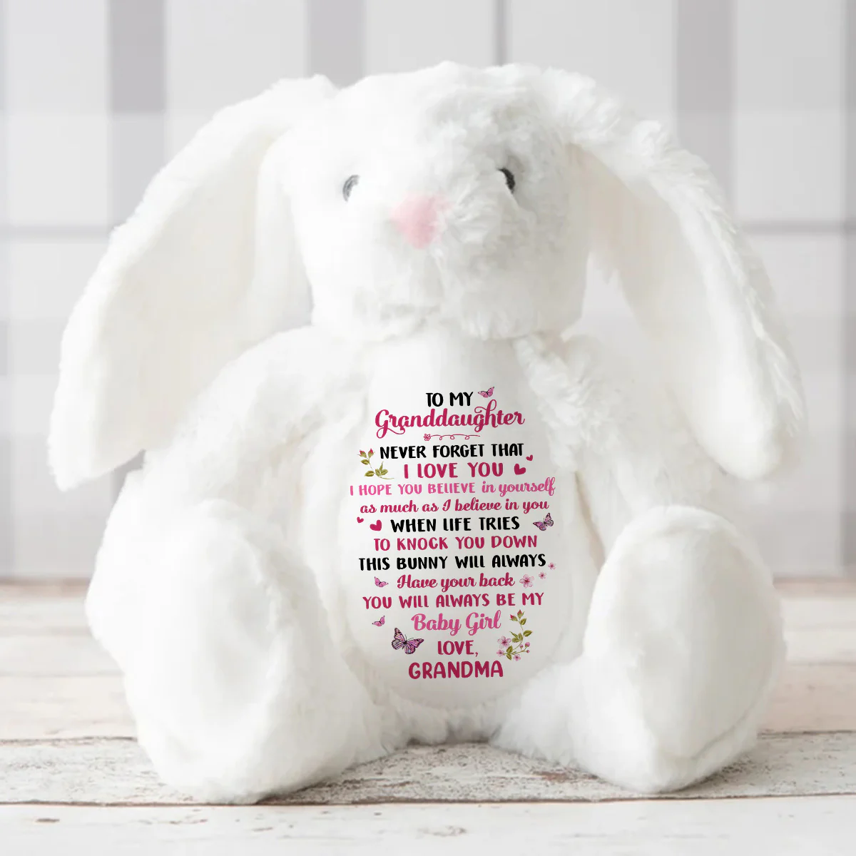 This Bunny Will Always Have Your Back - Personalized Stuffed Bunny - Image 3
