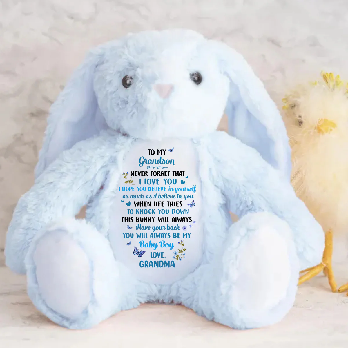 This Bunny Will Always Have Your Back - Personalized Stuffed Bunny - Image 4