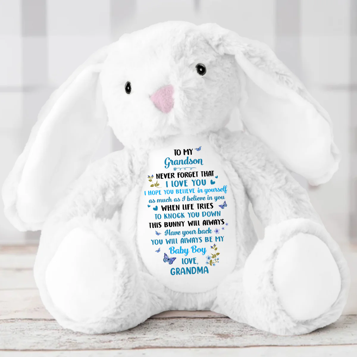 This Bunny Will Always Have Your Back - Personalized Stuffed Bunny - Image 5