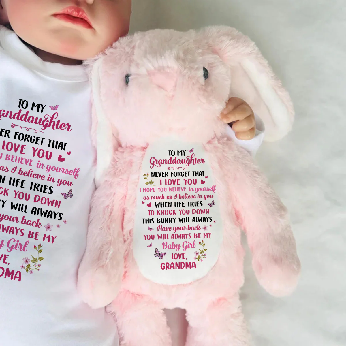 This Bunny Will Always Have Your Back - Personalized Stuffed Bunny - Image 6