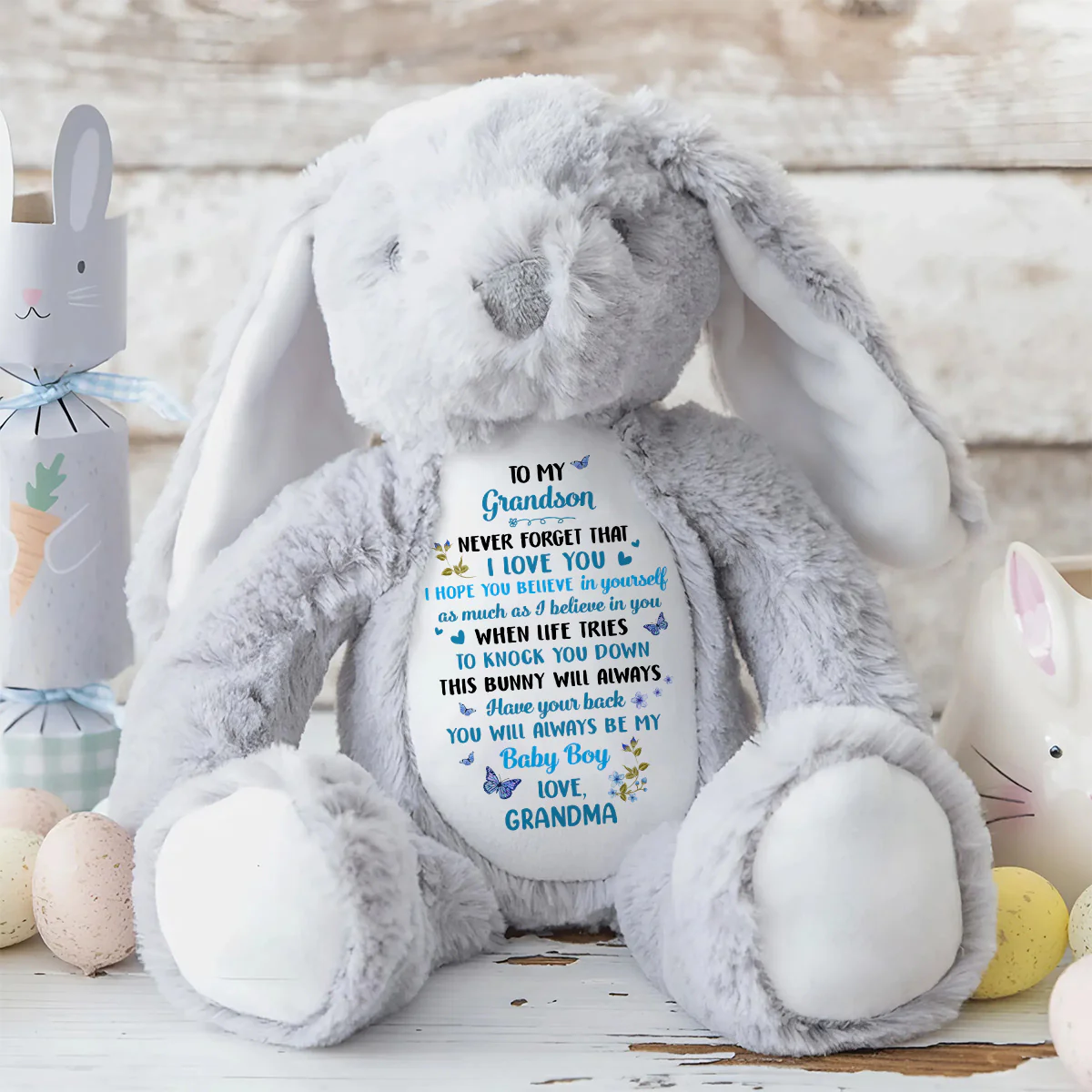 This Bunny Will Always Have Your Back - Personalized Stuffed Bunny - Image 8