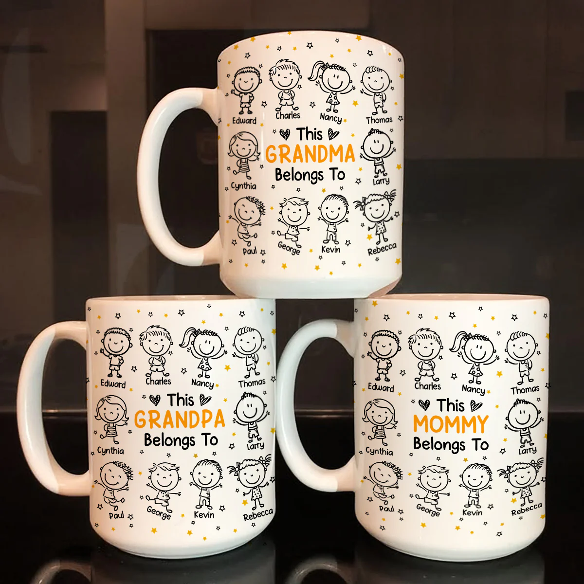 This Grandma Belongs To - Personalized Ceramic Coffee Mug - Image 5
