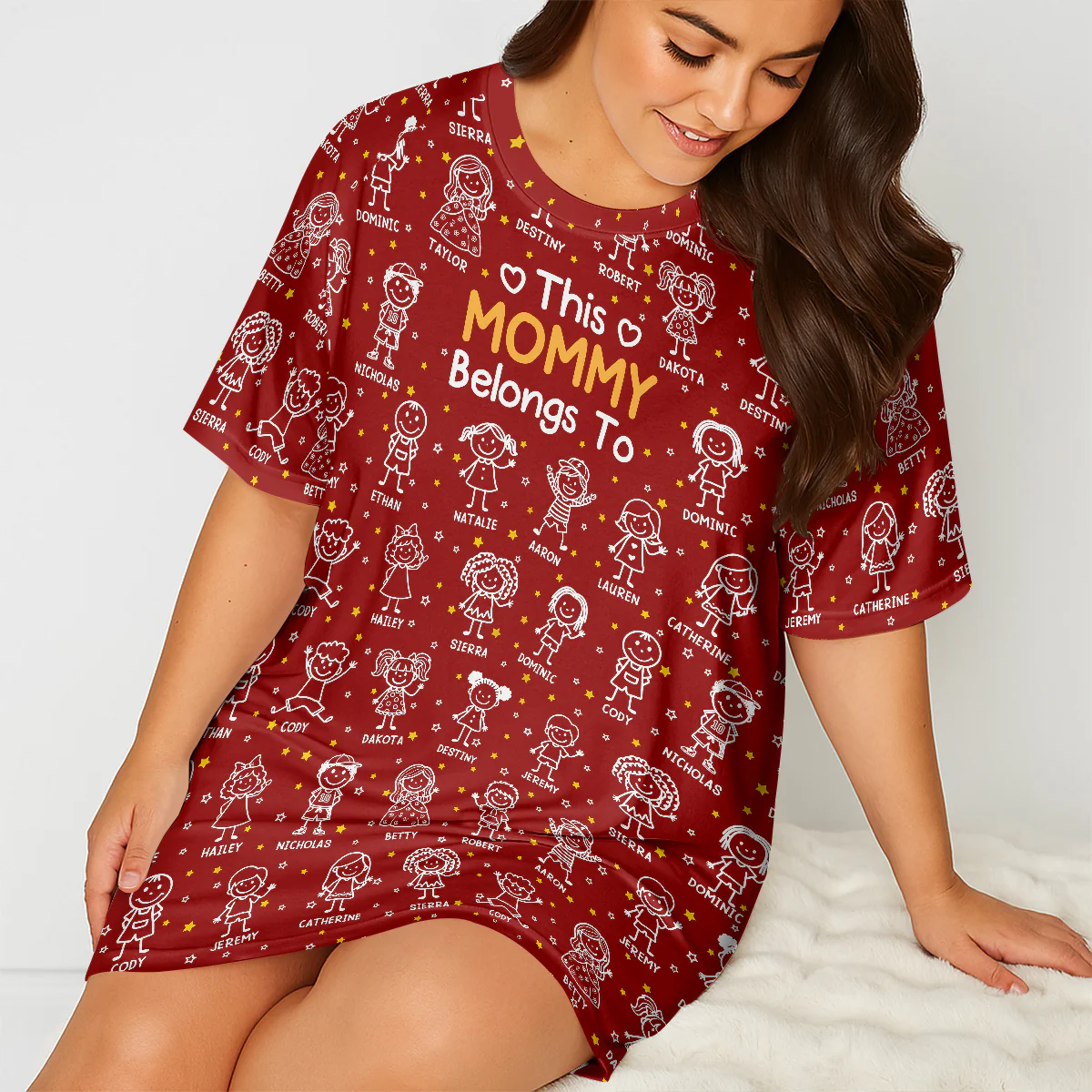 This Grandma Belongs To - Personalized Sleep Tee - Image 3