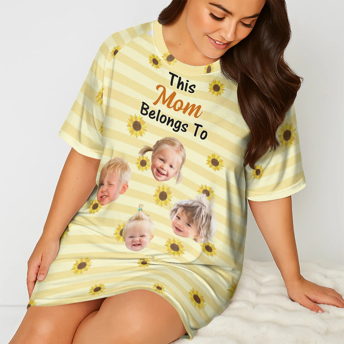 This Grandma Belongs To - Personalized Sleep Tee - Image 4