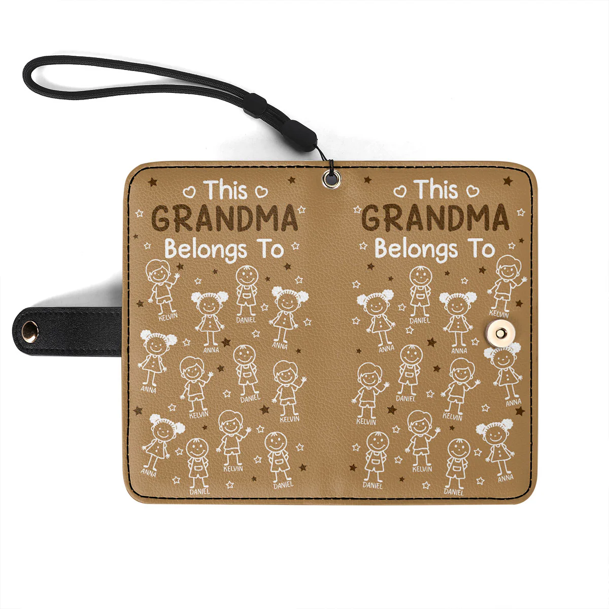 This Grandma Grandpa Belongs To Kids Pet - Personalized Wallet Case - Image 2