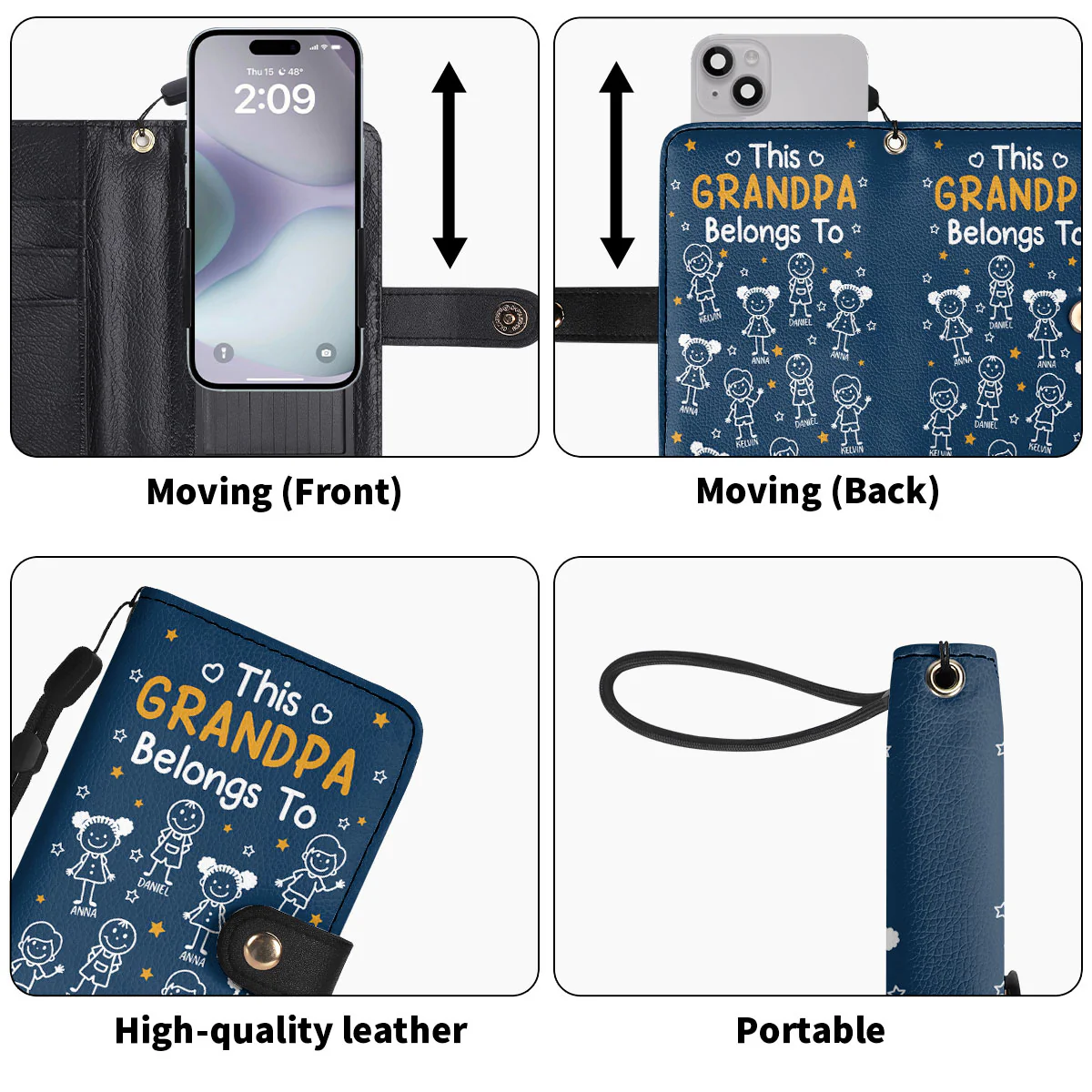 This Grandma Grandpa Belongs To Kids Pet - Personalized Wallet Case - Image 7