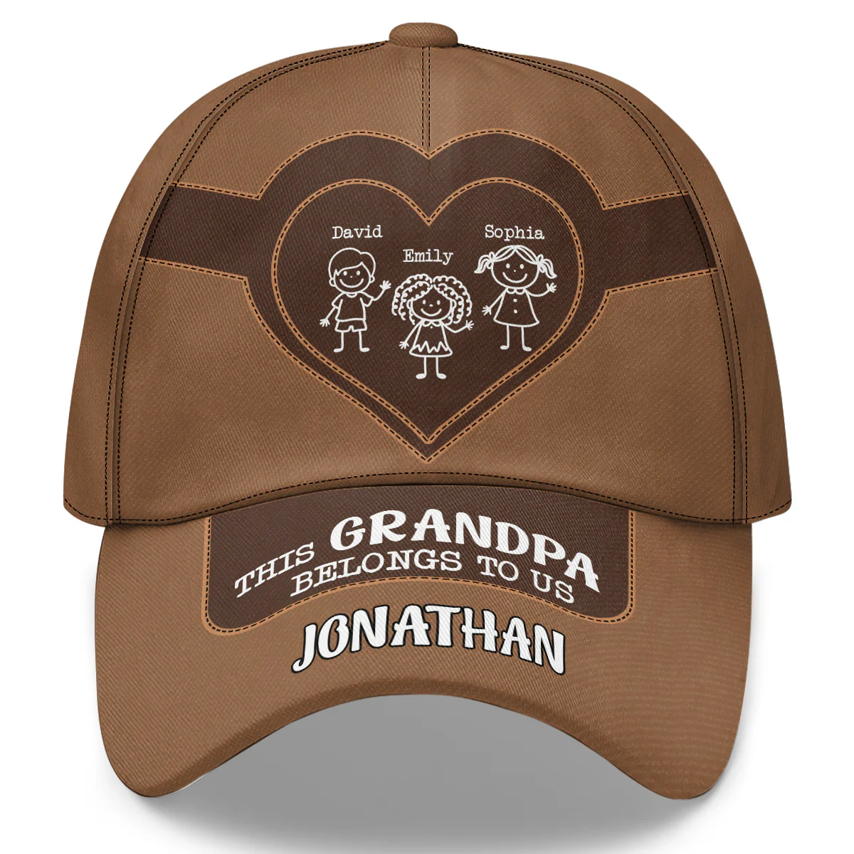 This Grandpa Belongs To Us - Personalized Classic Cap