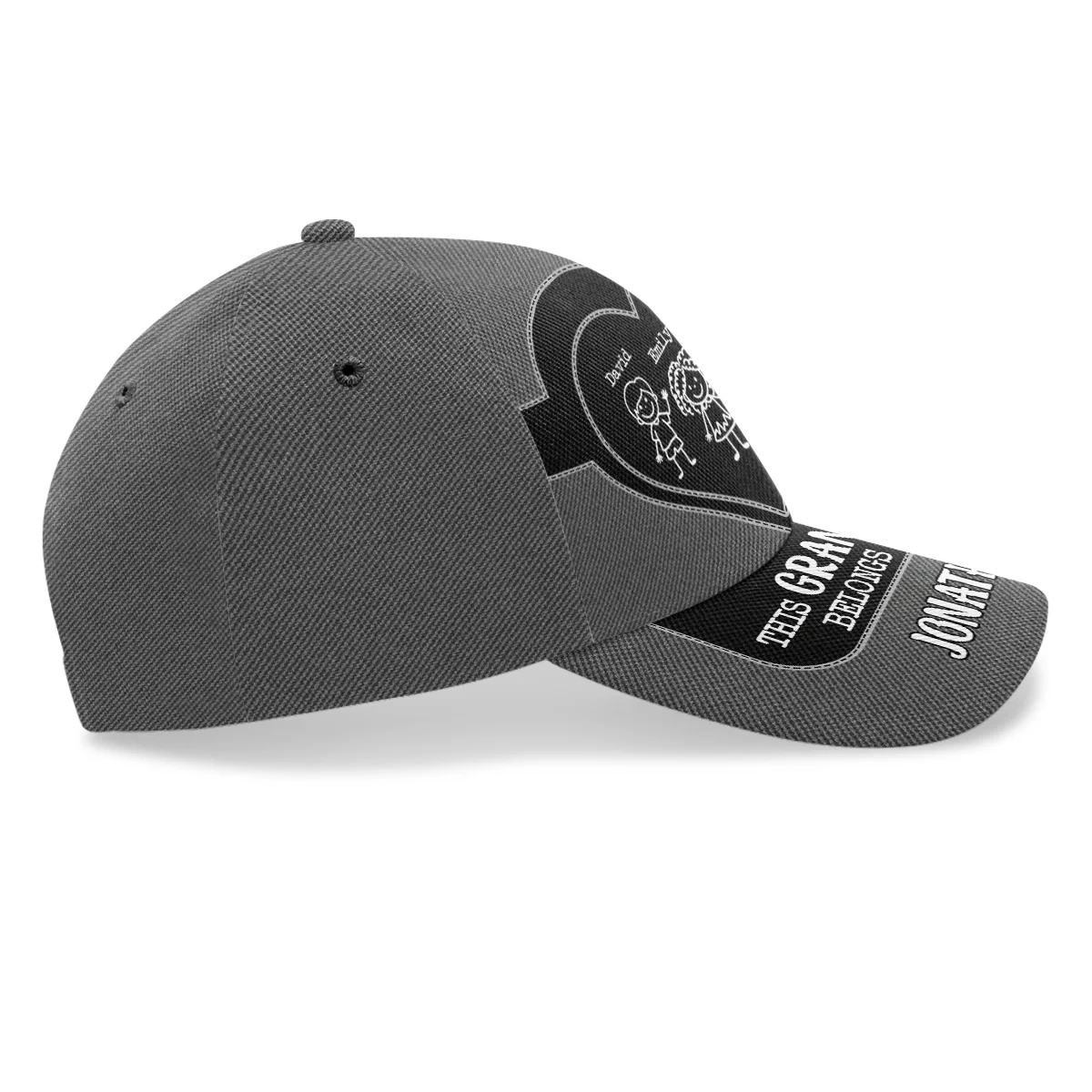 This Grandpa Belongs To Us - Personalized Classic Cap - Image 4