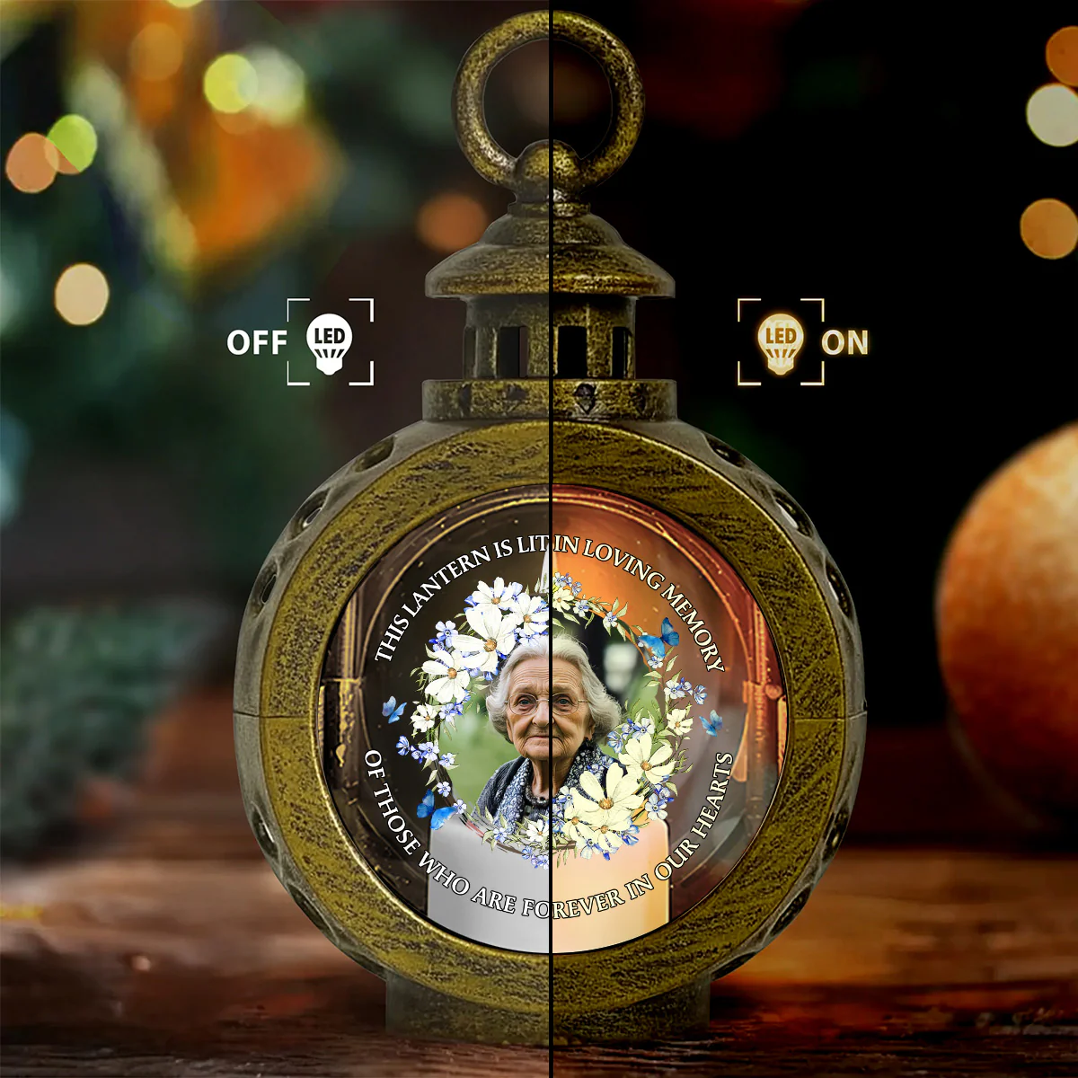 This Lantern Is Lit In Loving Memory - Personalized Lantern Night Light - Image 3