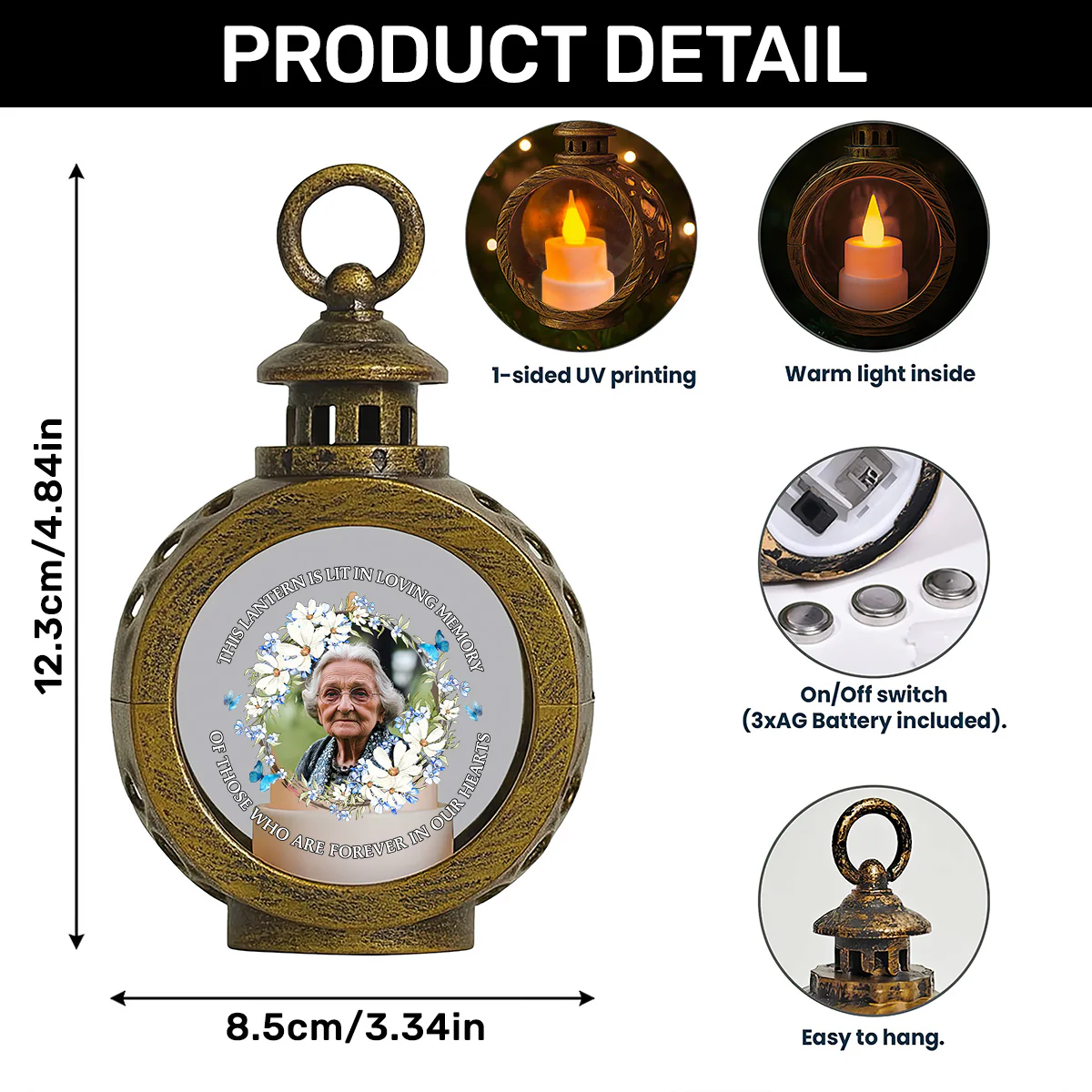This Lantern Is Lit In Loving Memory - Personalized Lantern Night Light - Image 7