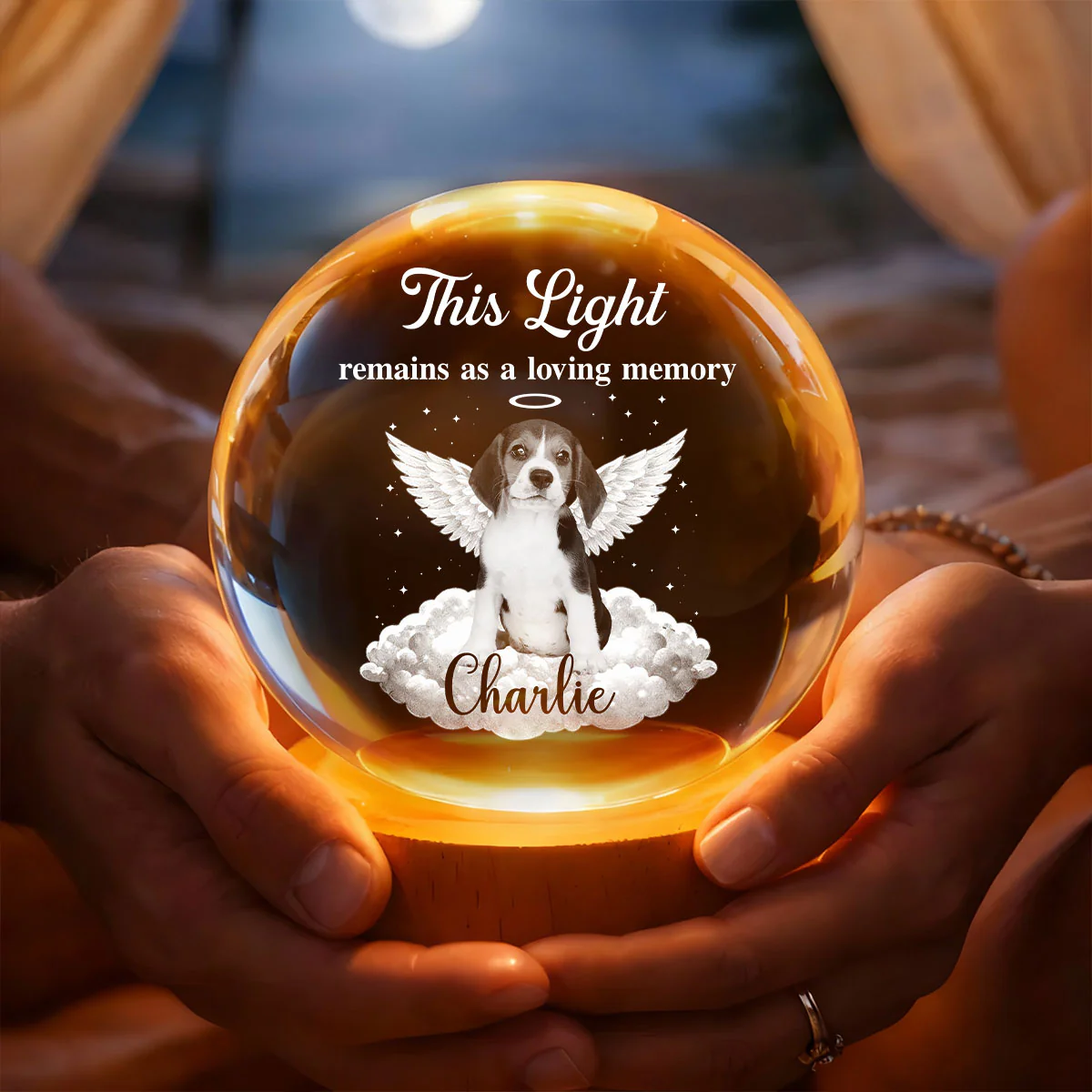 This Light Remains As A Loving Memory - Personalized Crystal Ball Night Light - Image 3