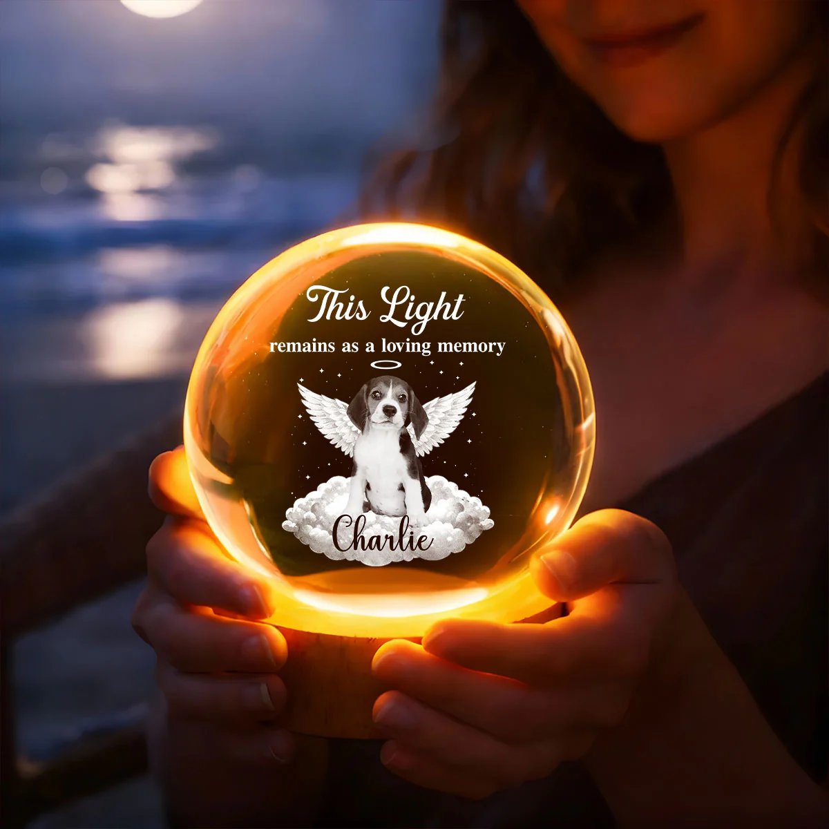 This Light Remains As A Loving Memory - Personalized Crystal Ball Night Light - Image 5