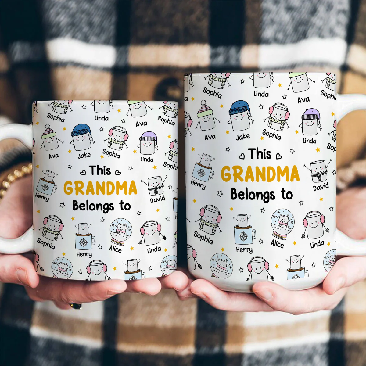 This Papa Nana Belongs To - Personalized Ceramic Coffee Mug - Image 4