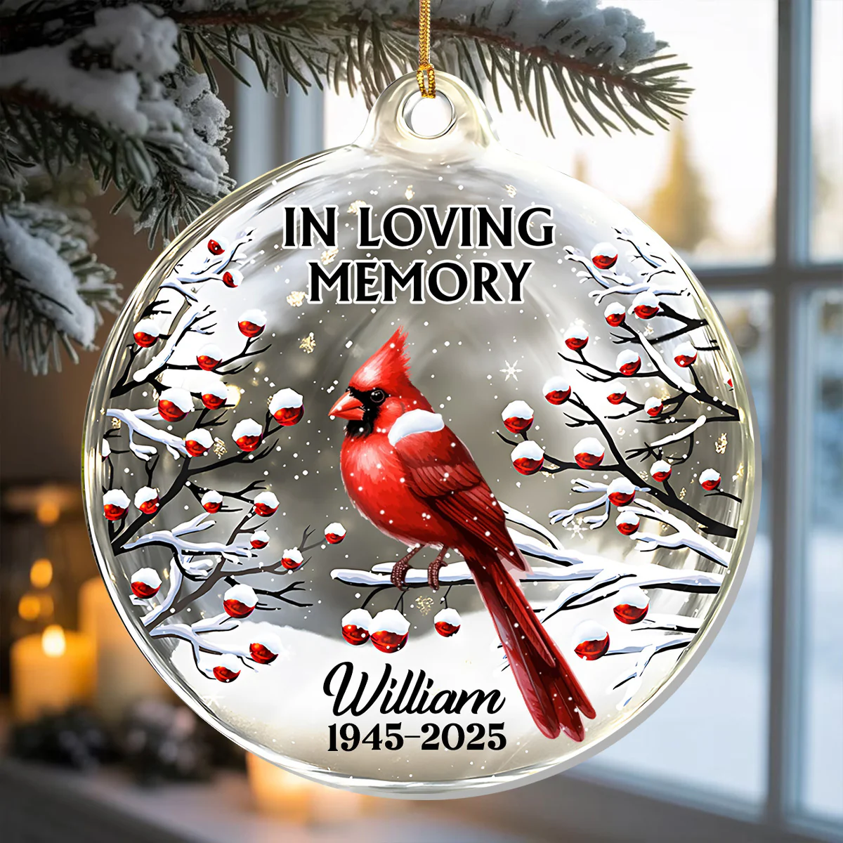 Those We Love Don't Go Away - Personalized 1-Layer Acrylic Ornament - Image 3