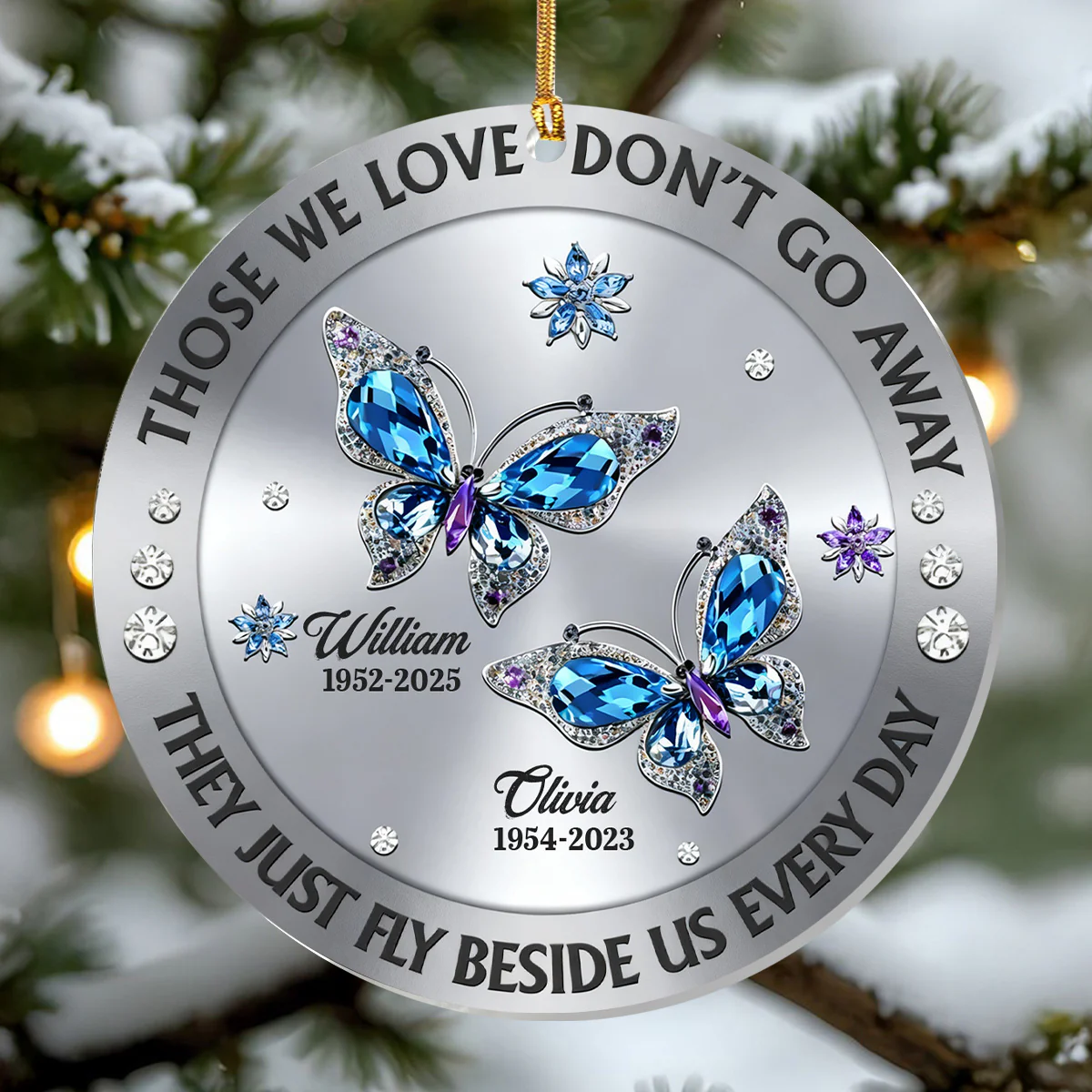 Those We Love Don't Go Away - Personalized 1-Layer Acrylic Ornament - Image 3